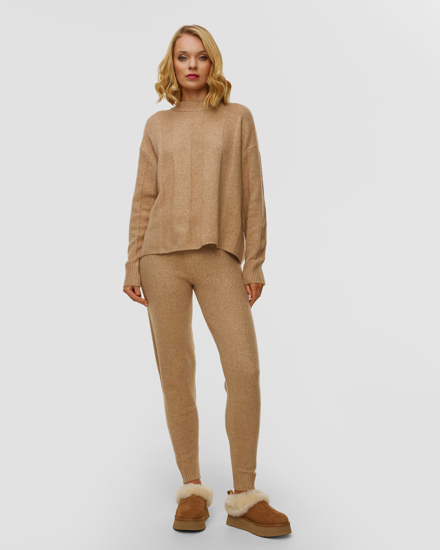 Deha Damen-Strickhose mit Wolle in Beige