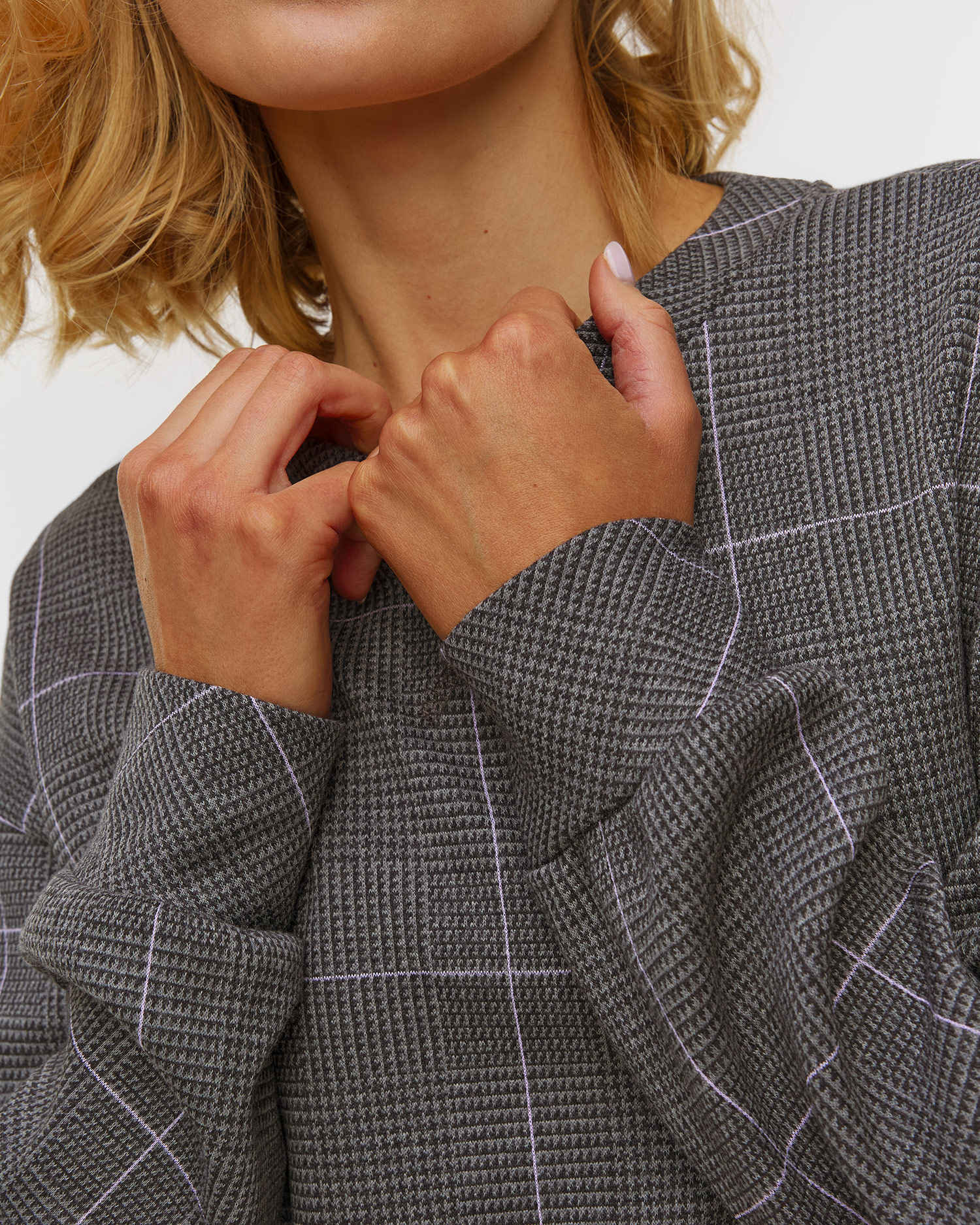 Women's checked sweatshirt Deha