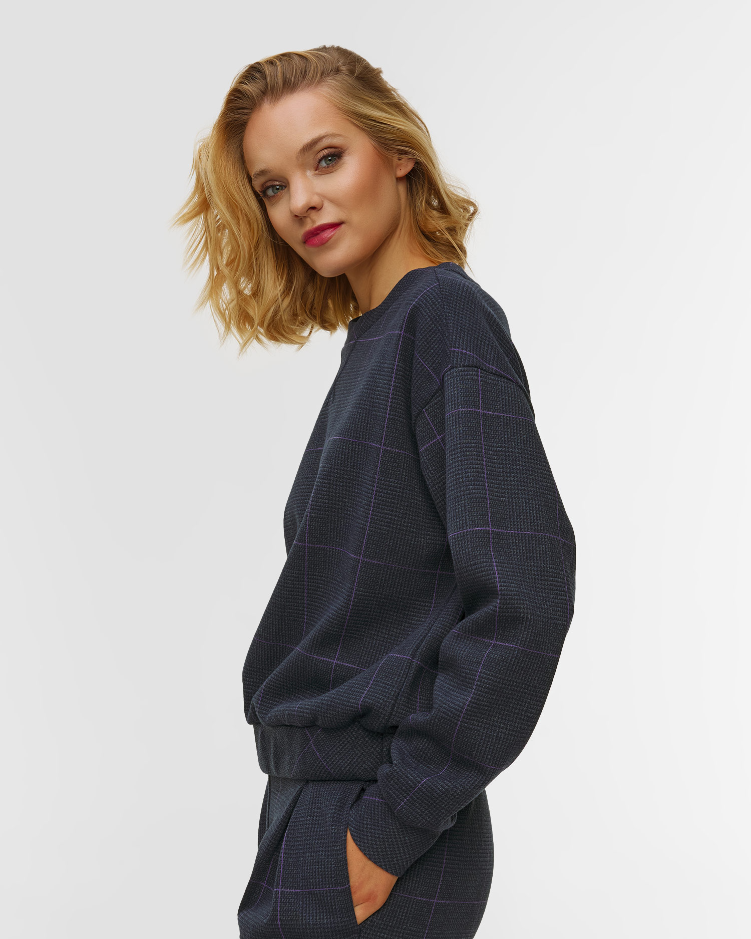 Women's checkered sweatshirt Deha