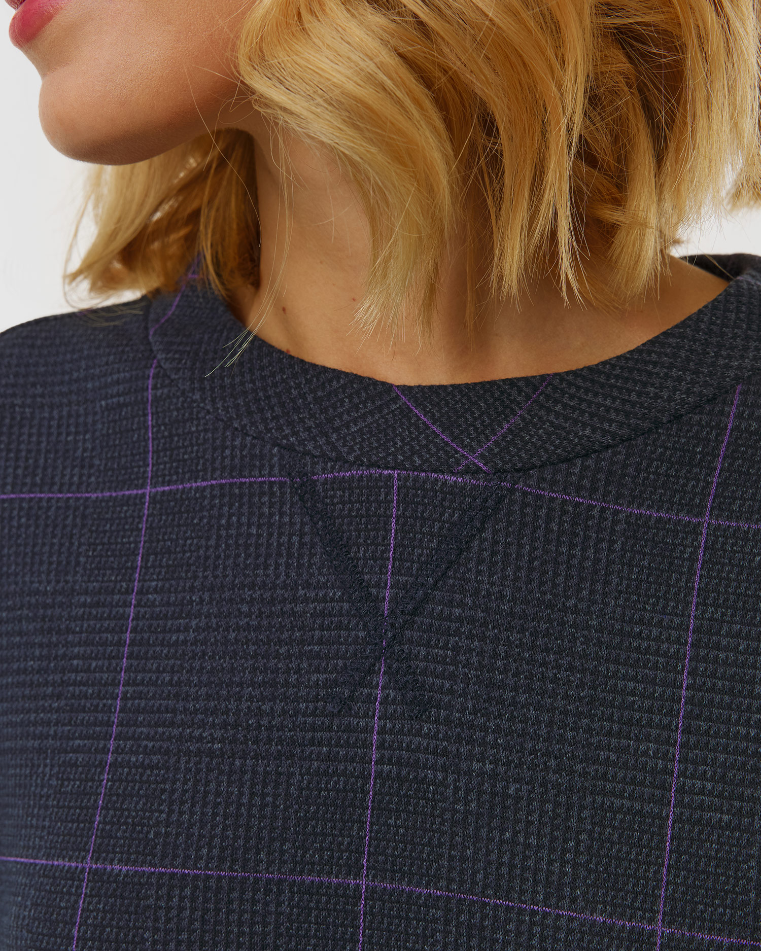 Women's checkered sweatshirt Deha