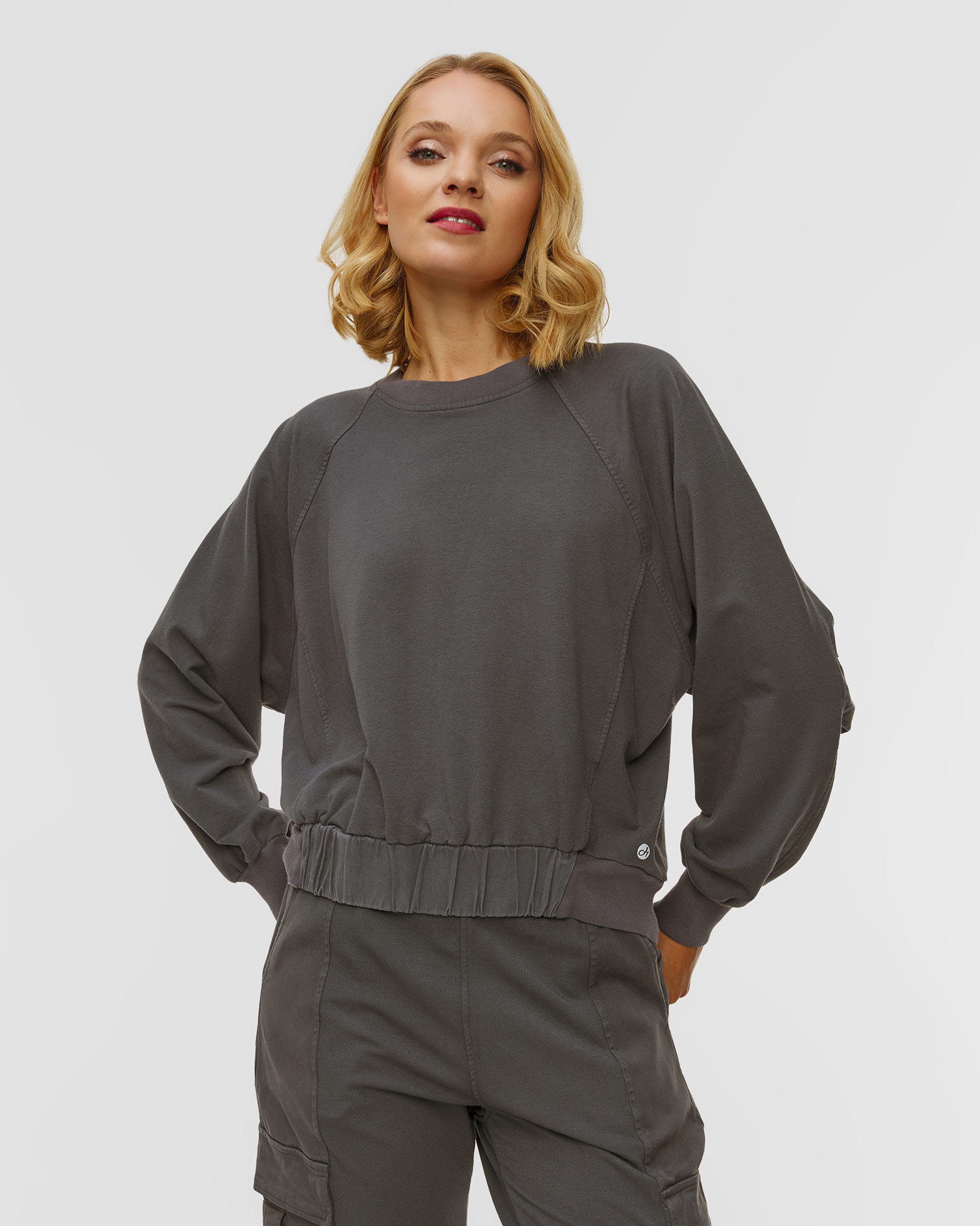 Women's grey sweatshirt with modal Deha