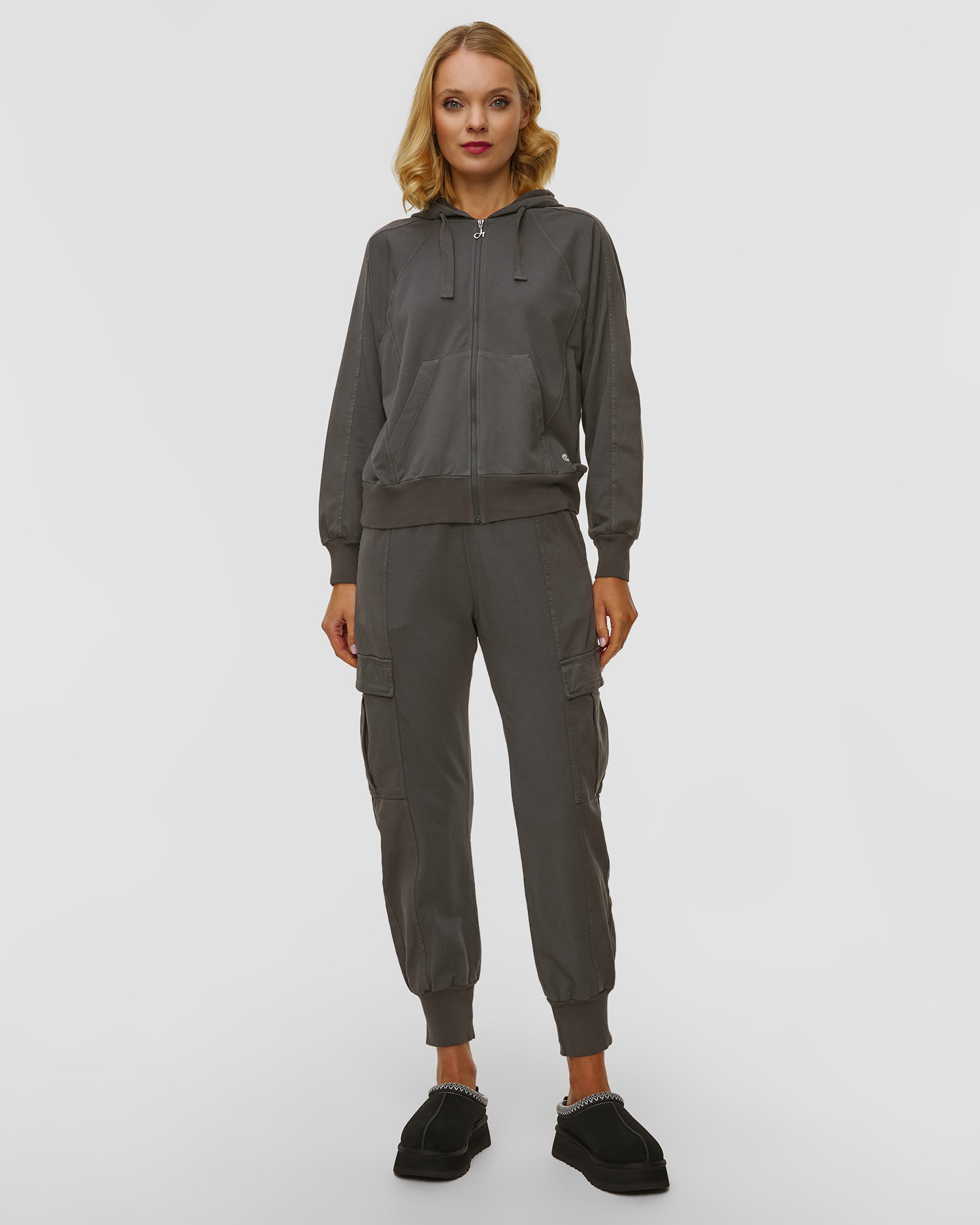 Pantaloni cargo grigi in modal da donna Deha