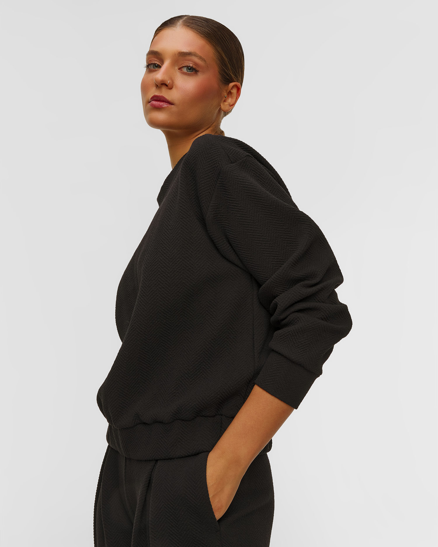 Women's black sweatshirt Deha