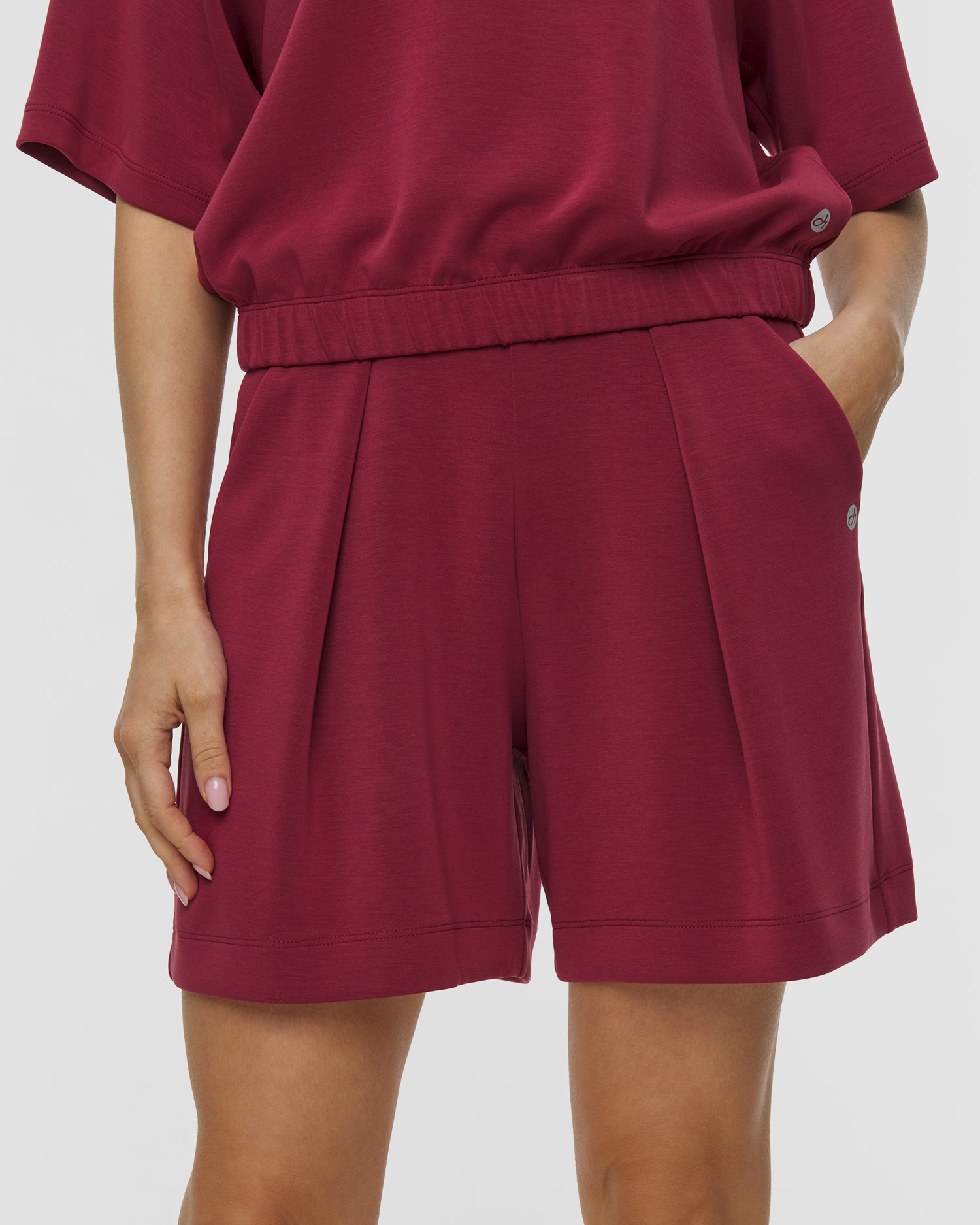 Shorts in modal da donna Deha, Colore/Disegno: Czerwony