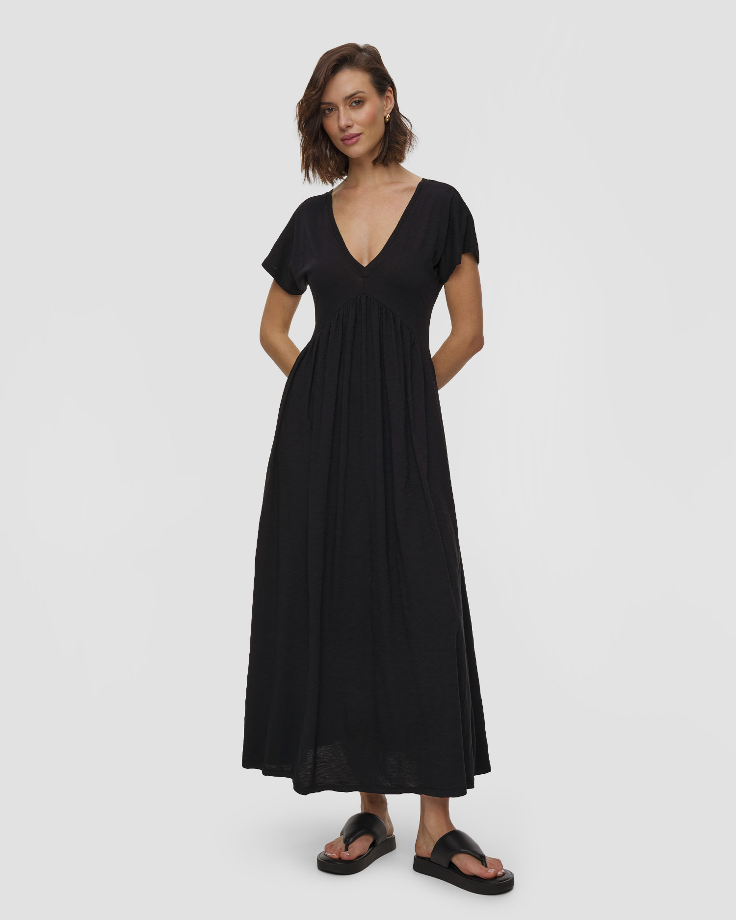 Deha Sommerkleid für Damen in Schwarz, Farbe/Muster: Czarny