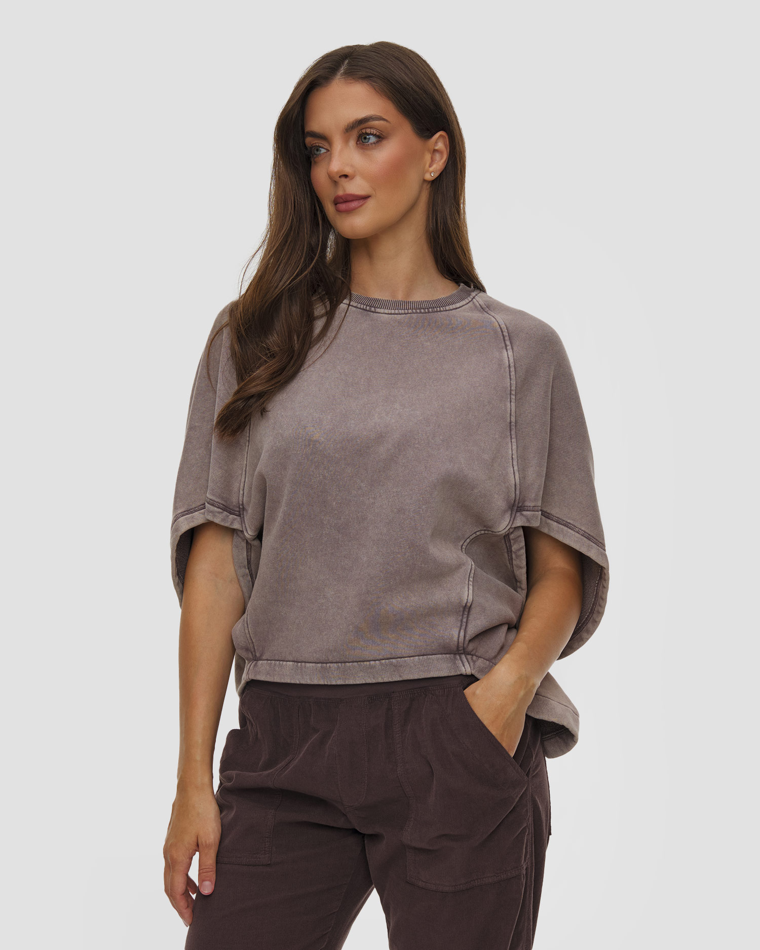 Sweat-shirt à manches courtes pour femmes Deha