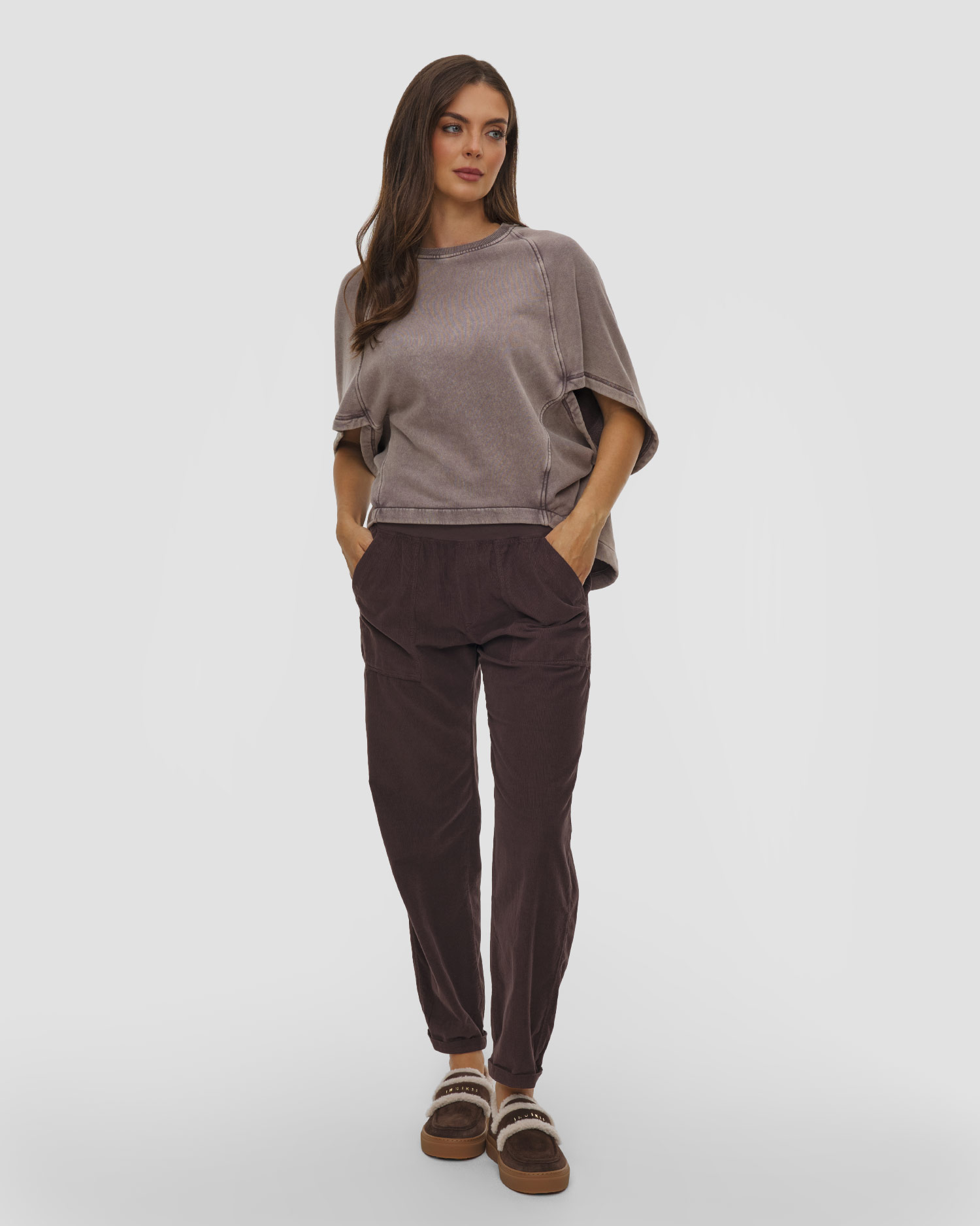 Sweat-shirt à manches courtes pour femmes Deha
