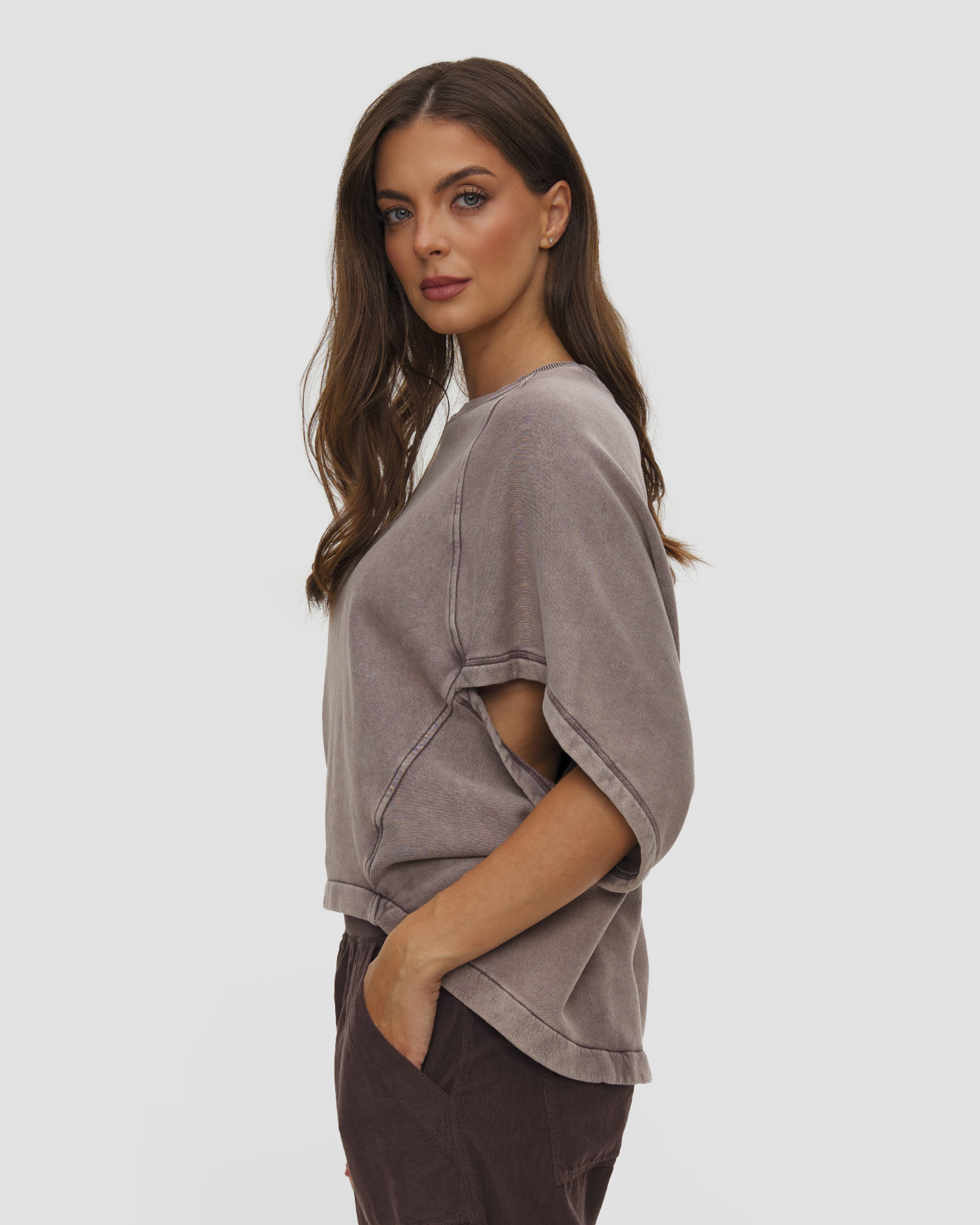 Sweat-shirt à manches courtes pour femmes Deha