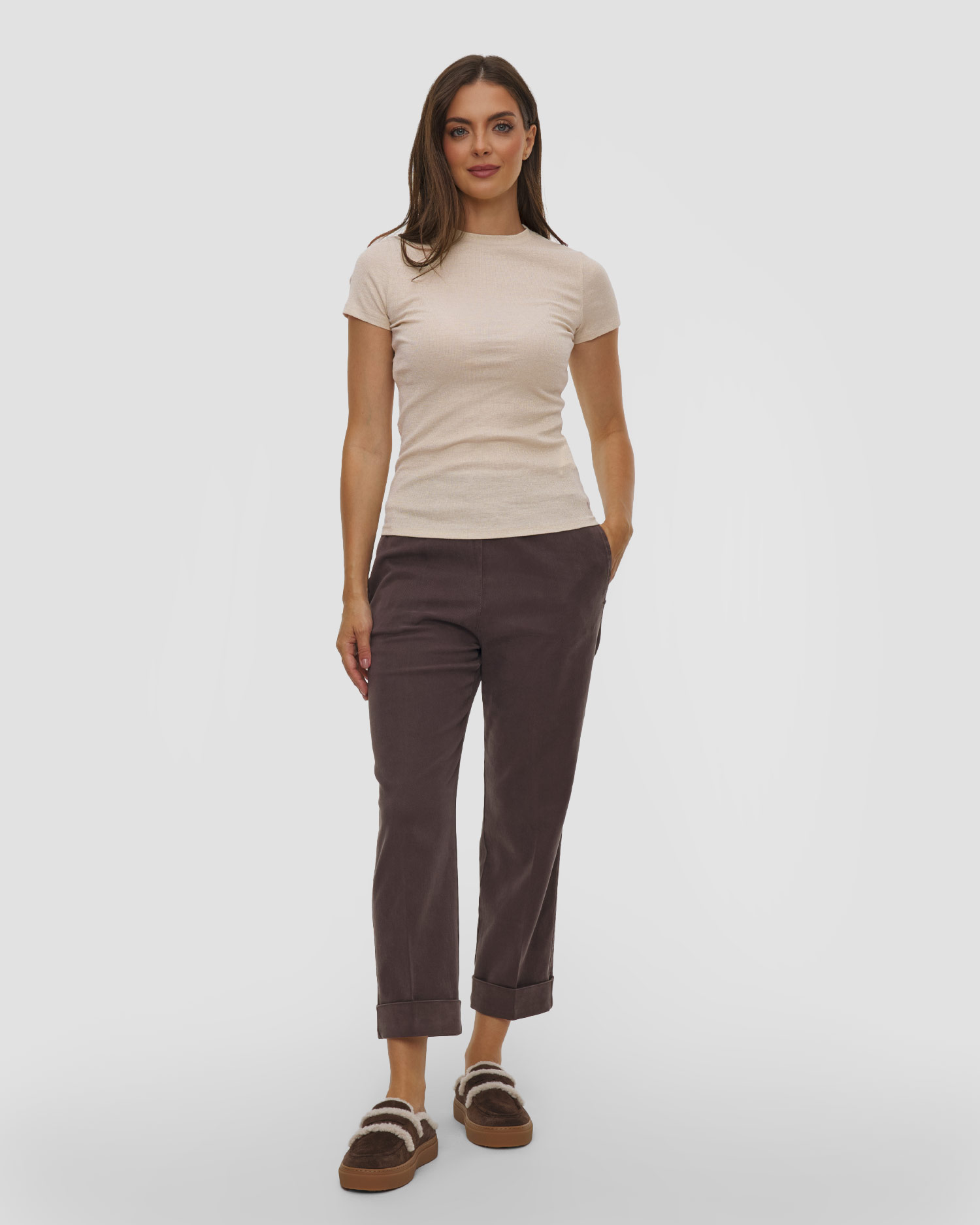 T-shirt tricoté en viscose avec lurex Deha