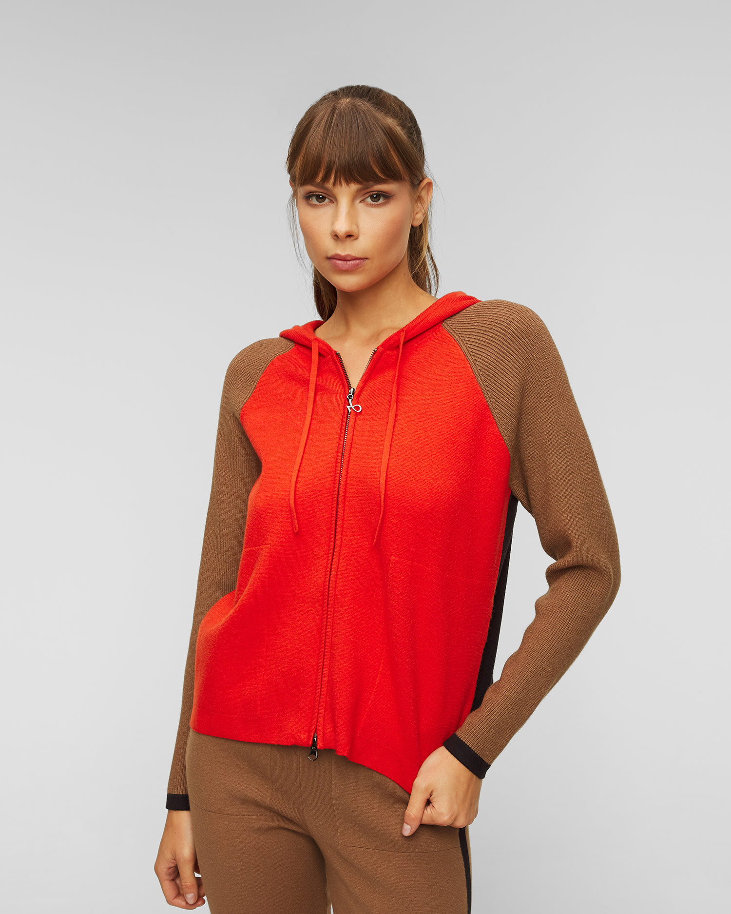 Dámsky sveter na zips z viskózy Deha