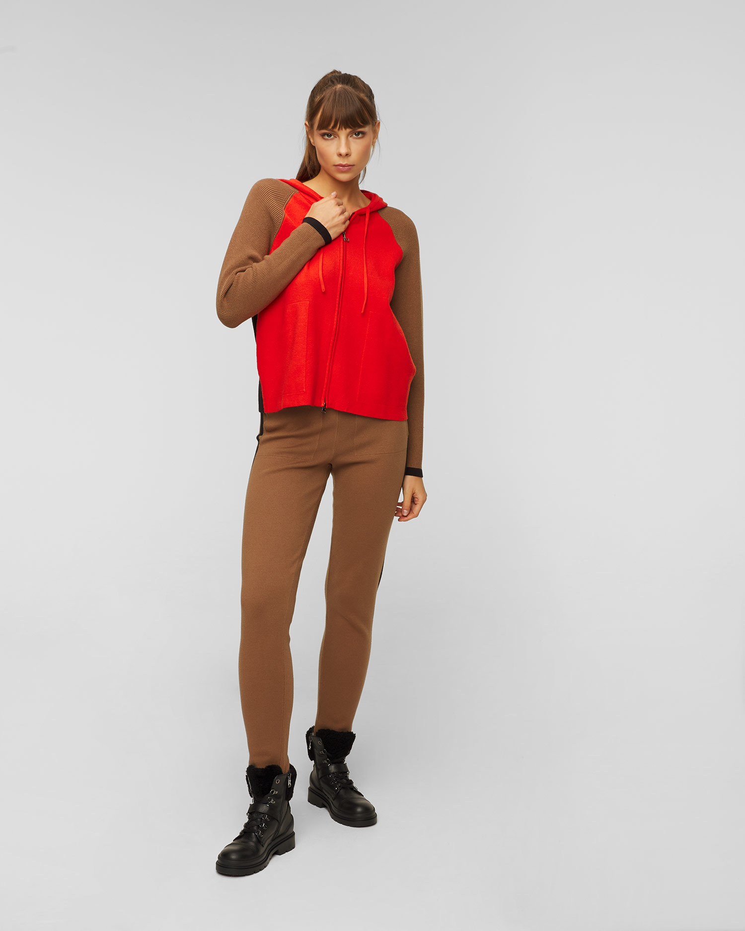 Dámsky sveter na zips z viskózy Deha