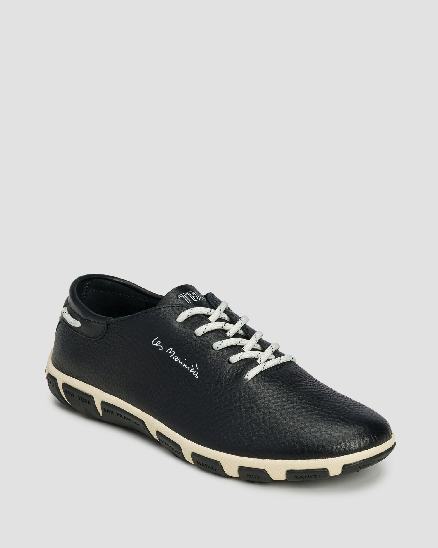 Women's black leather shoes TBS Jazaru