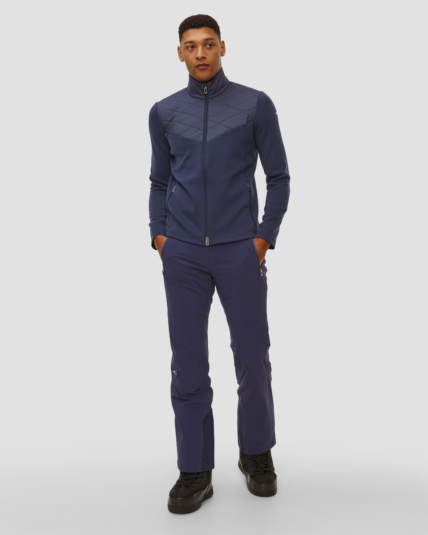 Sweat-shirt midlayer bleu marine pour hommes Kjus Men Formula Midlayer Jacket