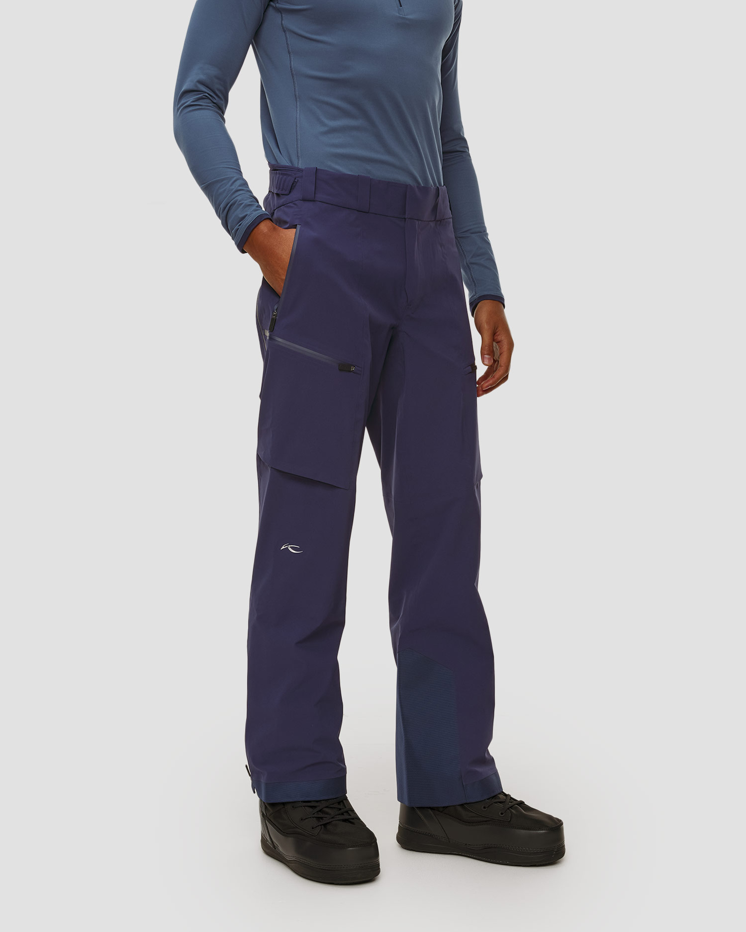 Pantaloni hardshell da sci da uomo Kjus Men Lucas FRX Shell Pants blu scuro