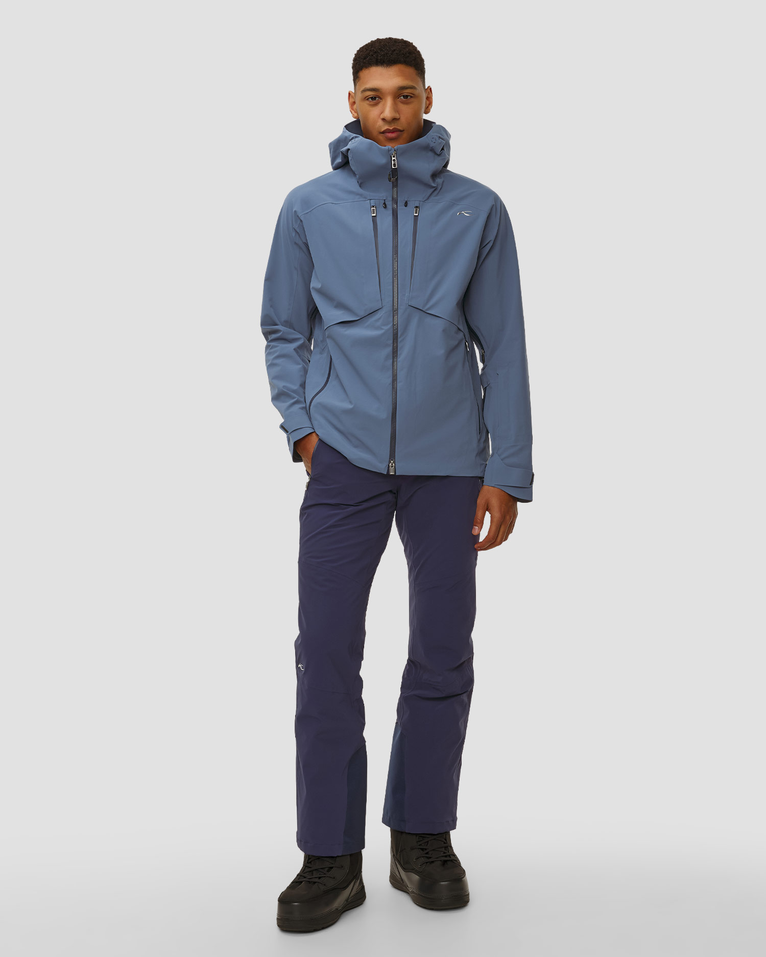 Giacca hardshell da sci da uomo Kjus Men Lucas FRX Shell Jacket blu scuro