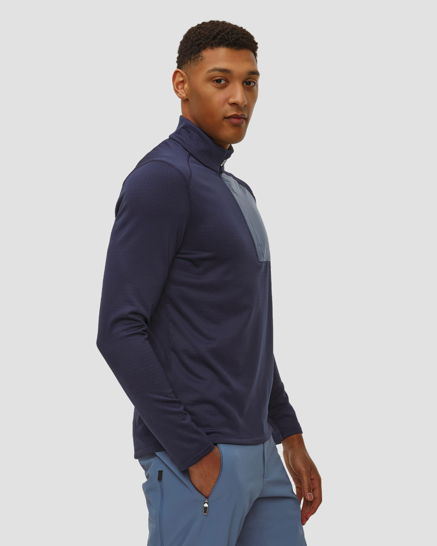 Sweat-shirt midlayer bleu marine pour hommes Kjus Men Hydro Midlayer