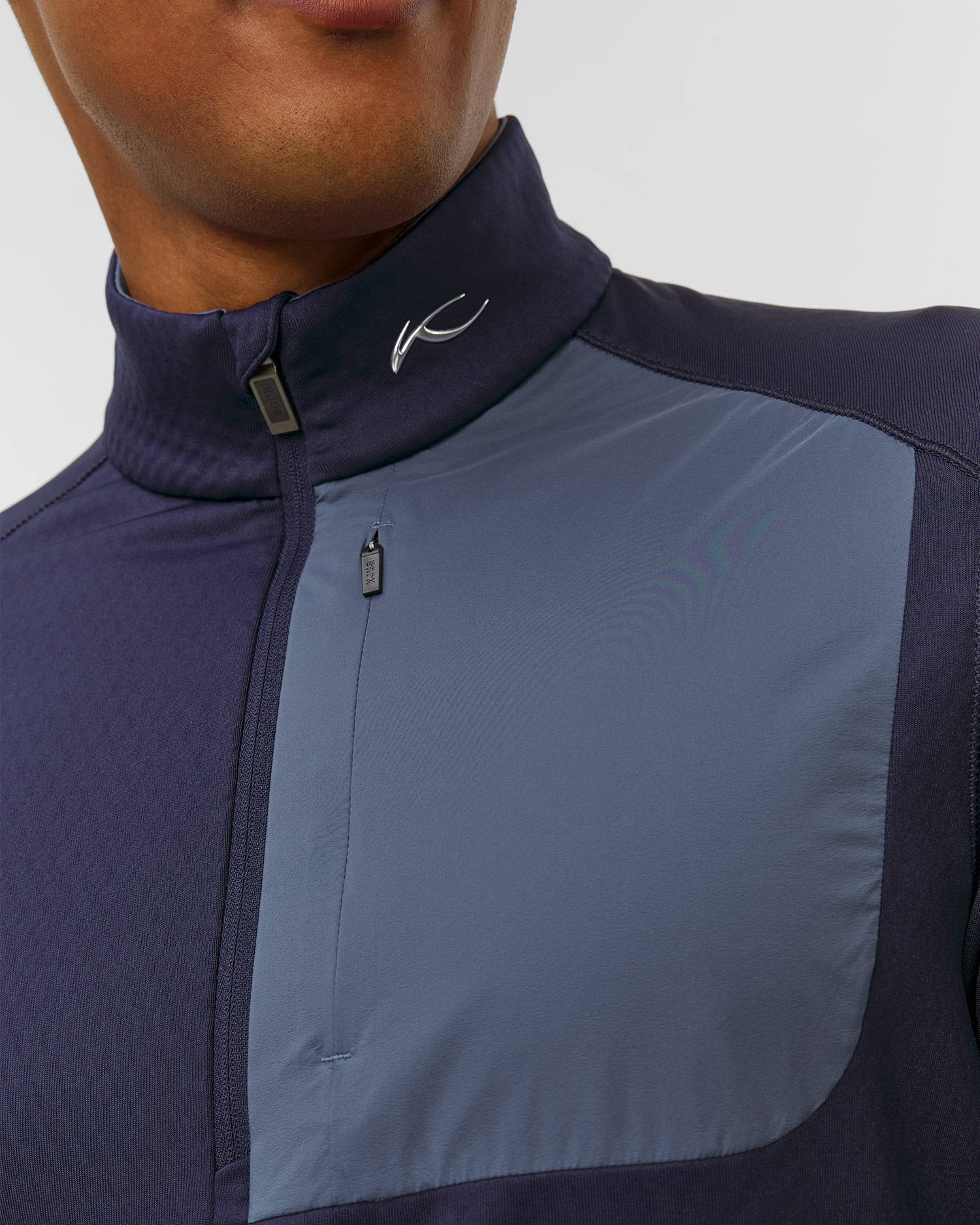 Sweat-shirt midlayer bleu marine pour hommes Kjus Men Hydro Midlayer