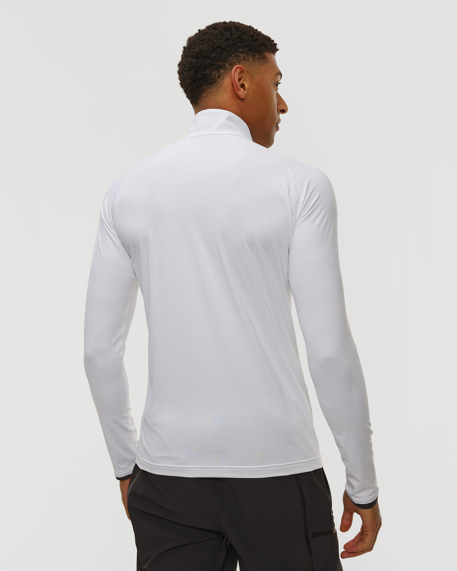 Pánská funkční mikina Kjus Men Feel Half-Zip v bílé barvě