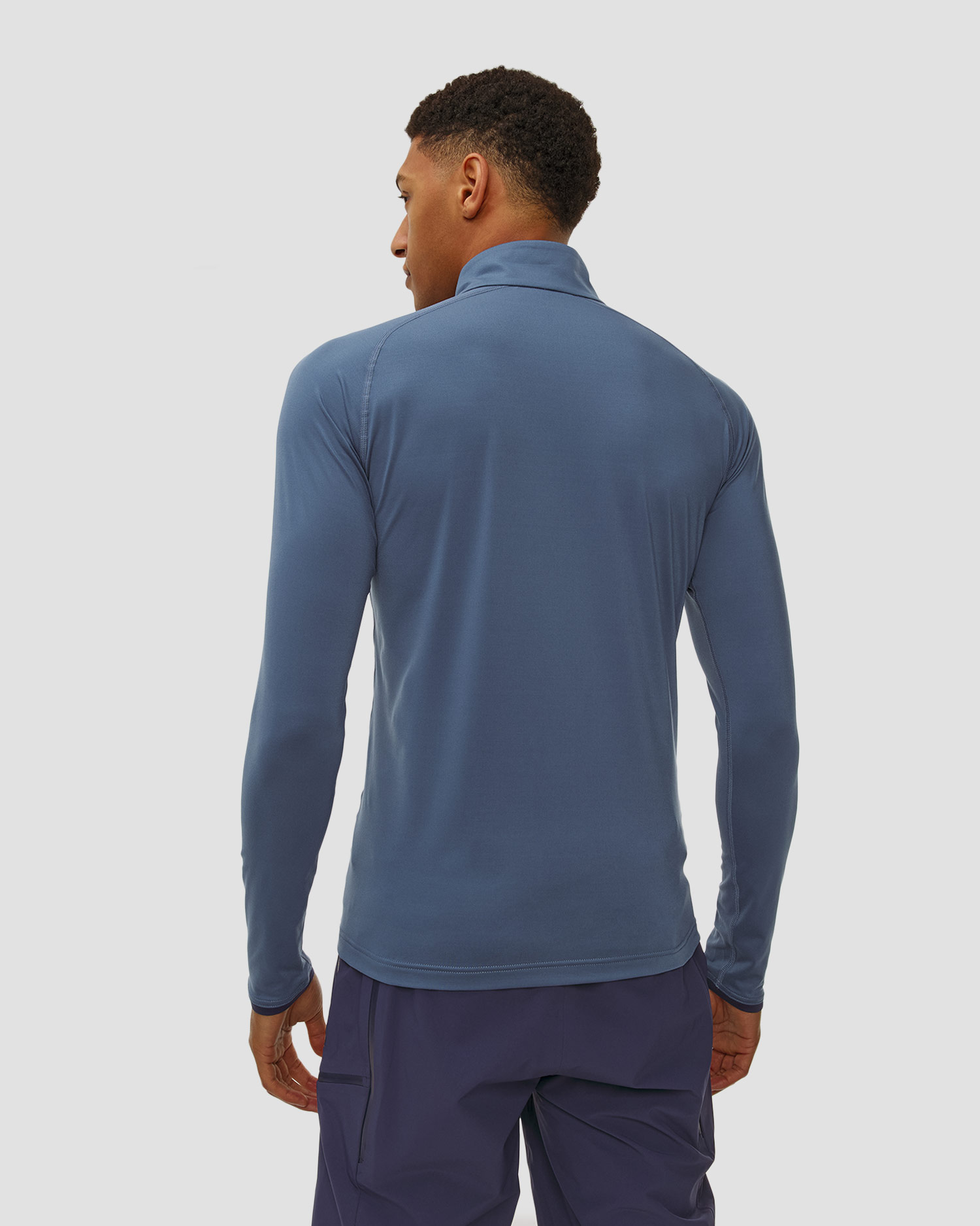 Sweat-shirt midlayer bleu marine clair pour hommes Kjus Men Feel Half-Zip
