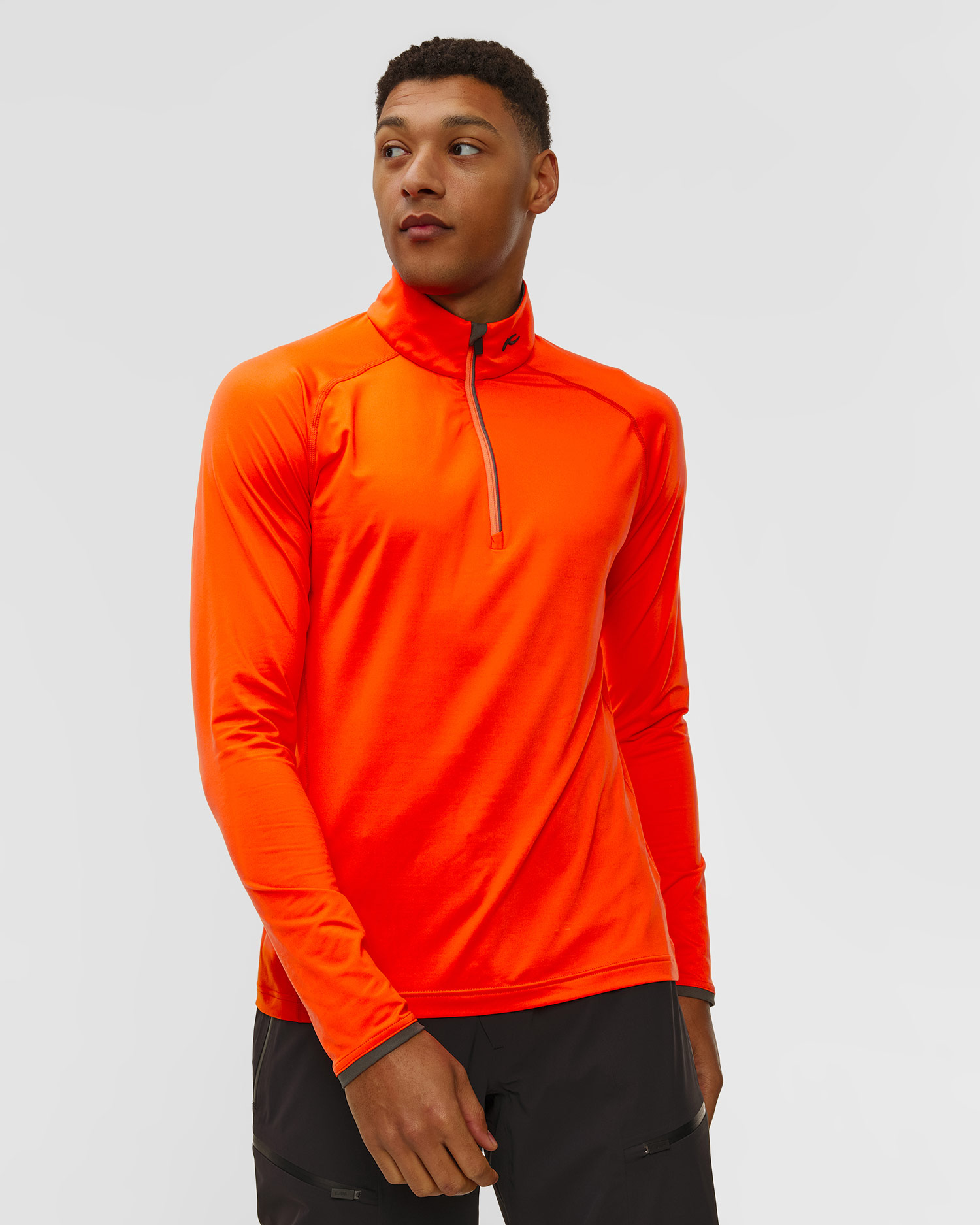Sweat-shirt midlayer orange pour hommes Kjus Men Feel Half-Zip