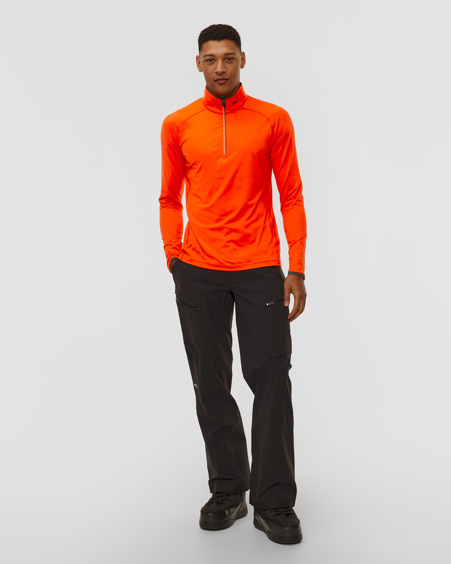 Sweat-shirt midlayer orange pour hommes Kjus Men Feel Half-Zip