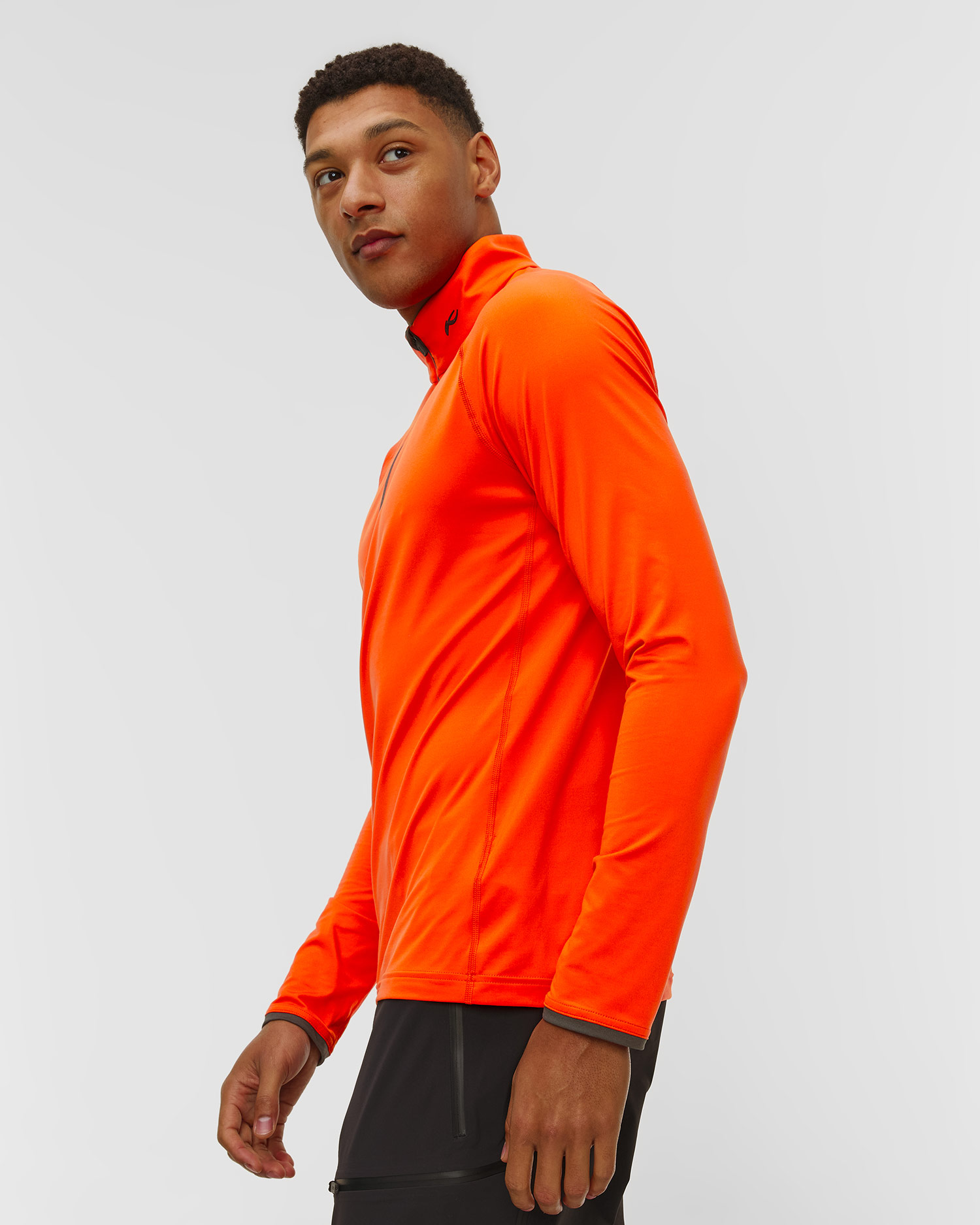 Sweat-shirt midlayer orange pour hommes Kjus Men Feel Half-Zip