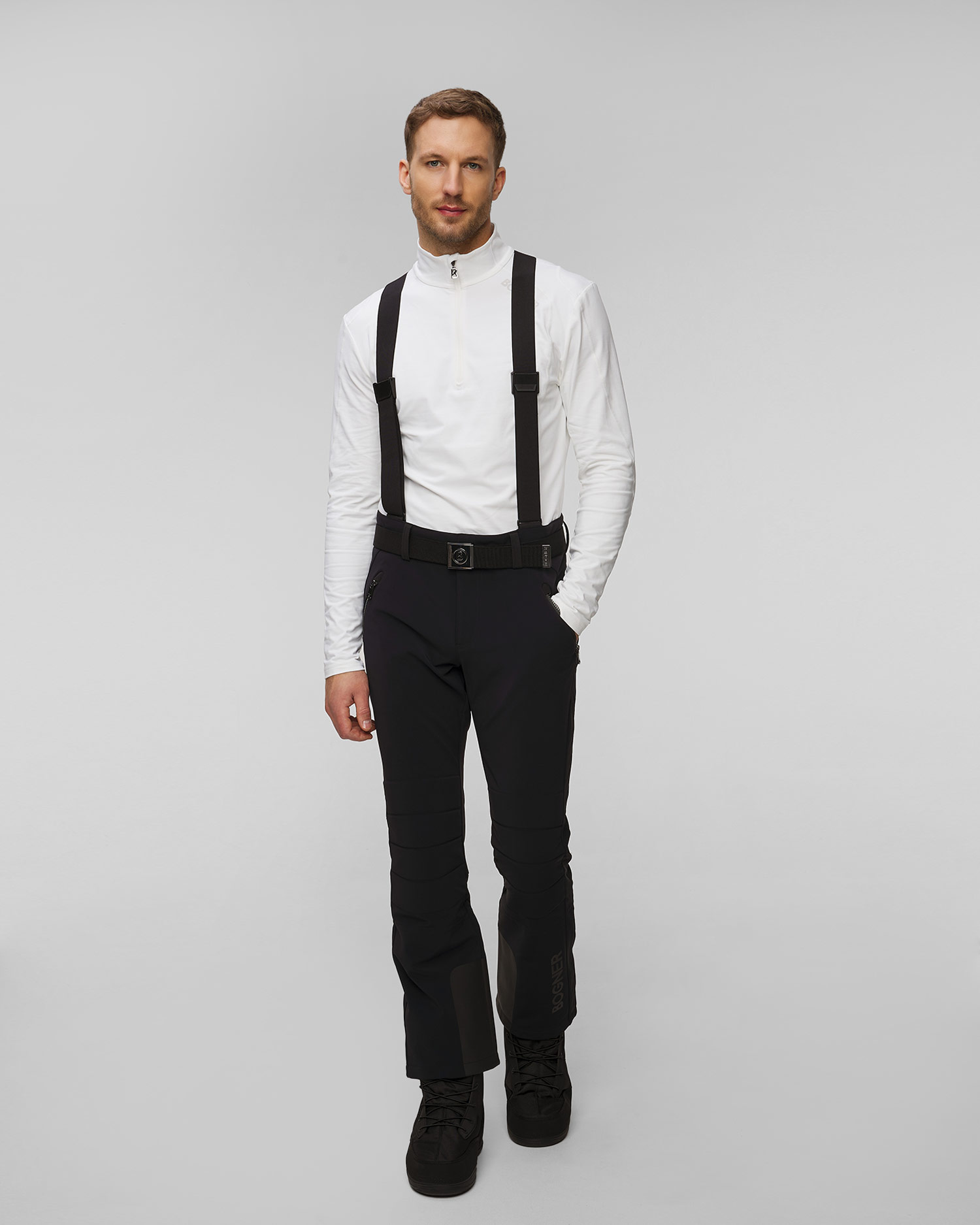 Pantaloni neri softshell da sci da uomo BOGNER Curt 1
