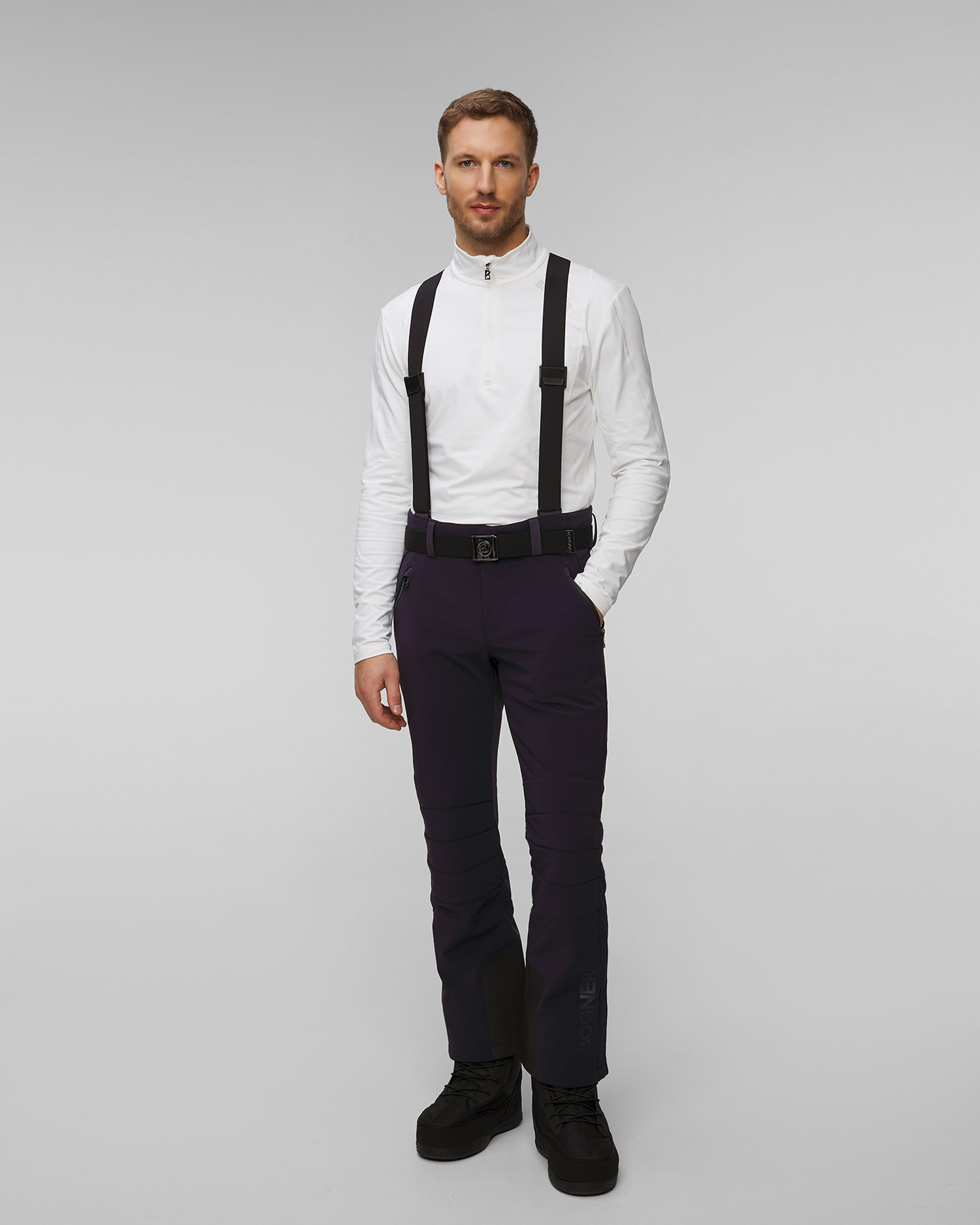Pantaloni blu scuro softshell da sci da uomo BOGNER Curt 1
