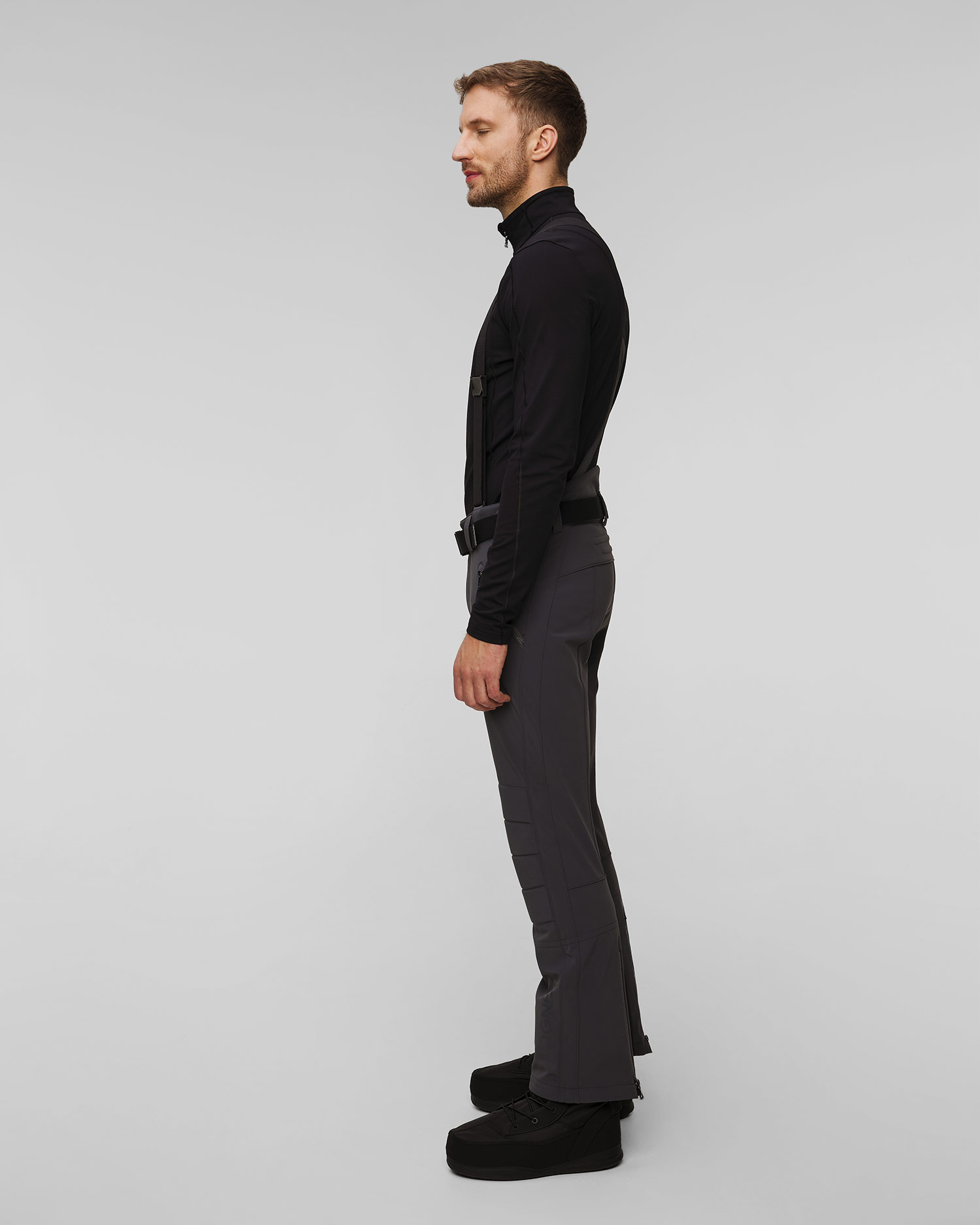 Szare spodnie narciarskie softshell męskie BOGNER Curt1