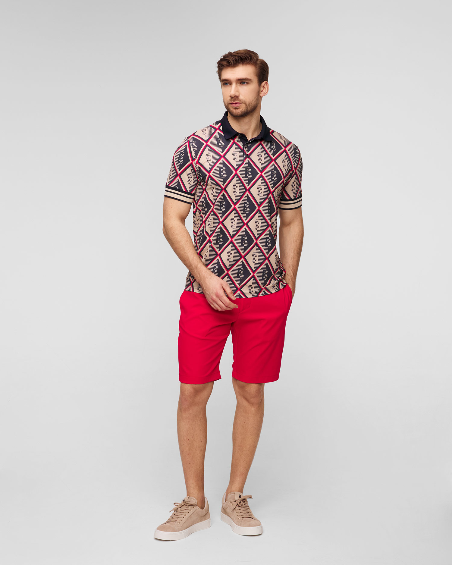 Short rouge pour hommes BOGNER Gordone 