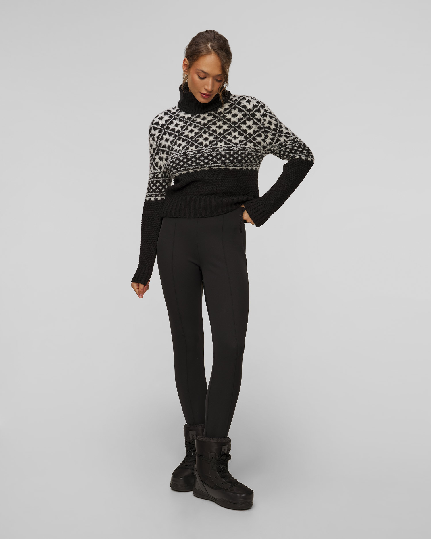 Pantaloni softshell neri da donna BOGNER Elaine2 