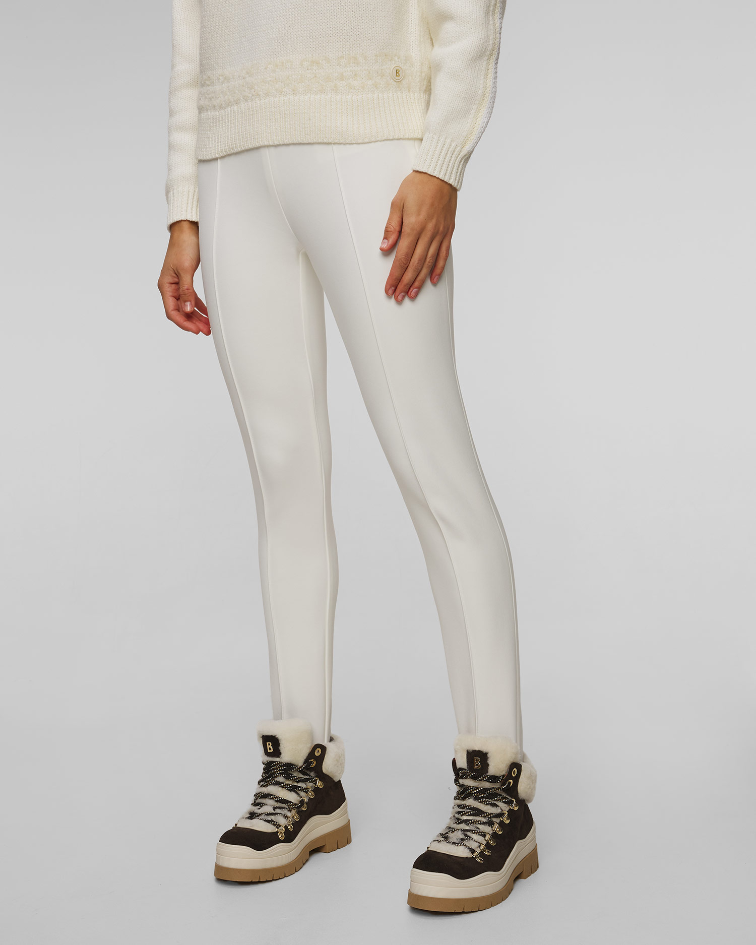 Pantaloni softshell bianchi da donna BOGNER Elaine2 