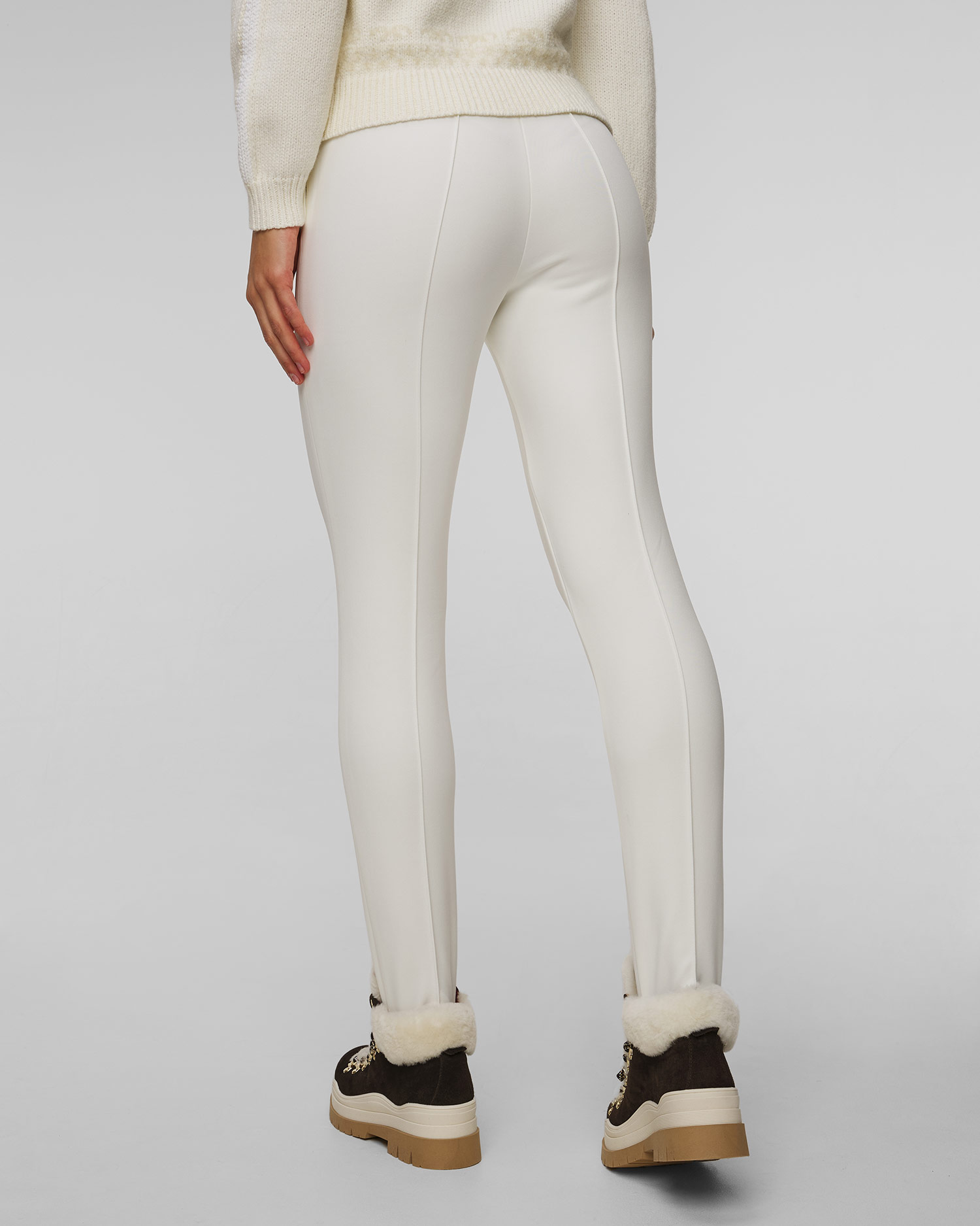 Pantaloni softshell albi pentru femei BOGNER Elaine2 