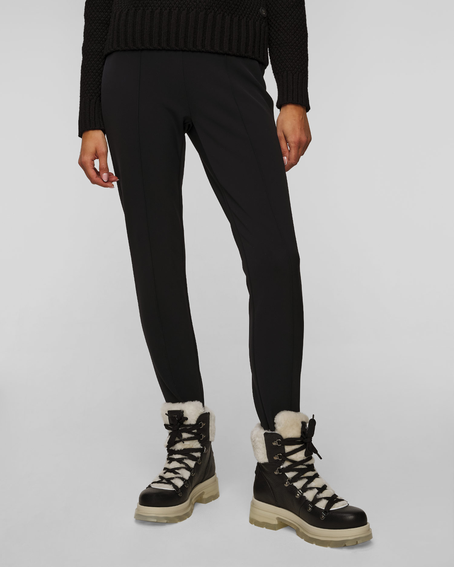 Pantaloni neri softshell da donna BOGNER Elaine2