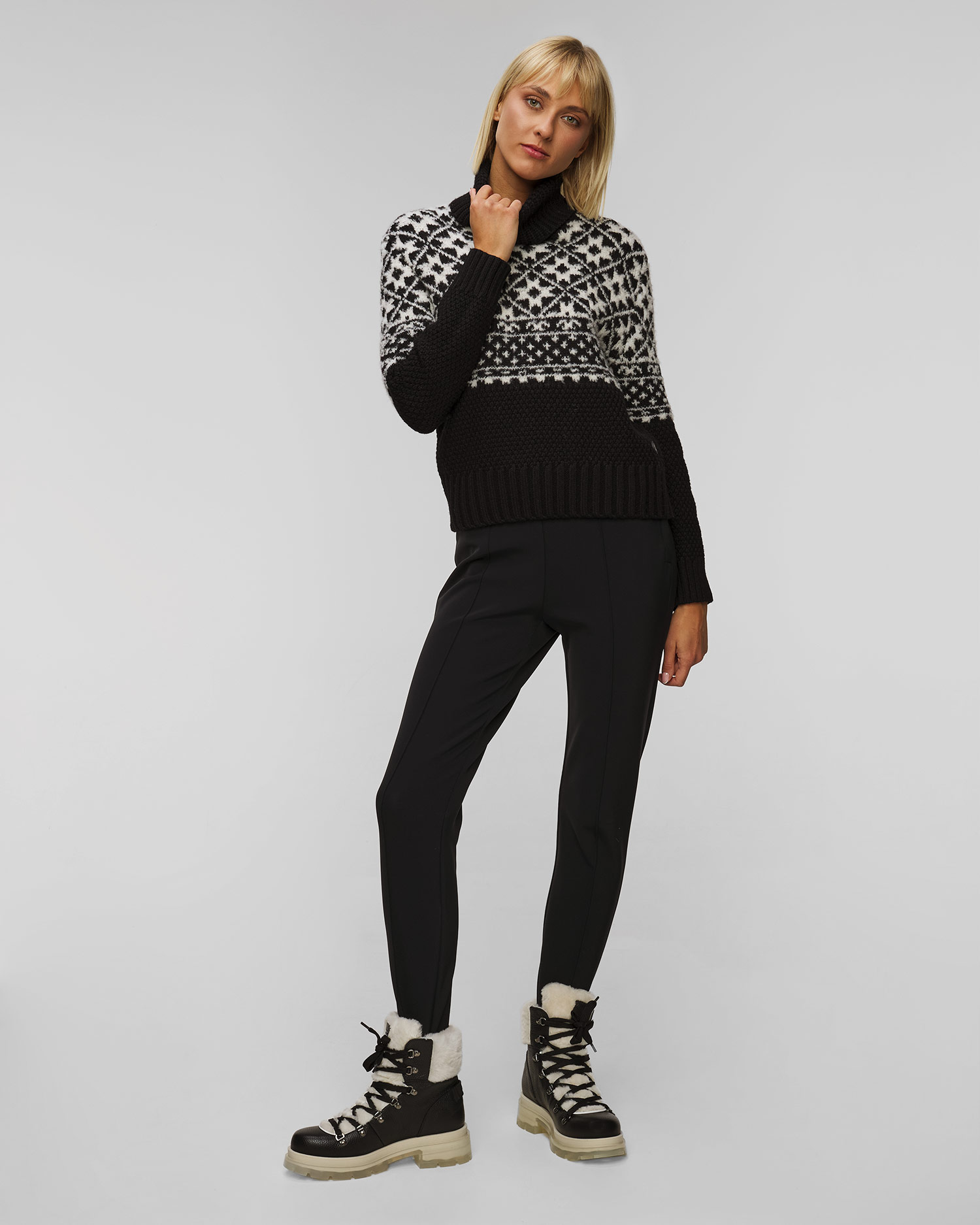 Pantaloni neri softshell da donna BOGNER Elaine2