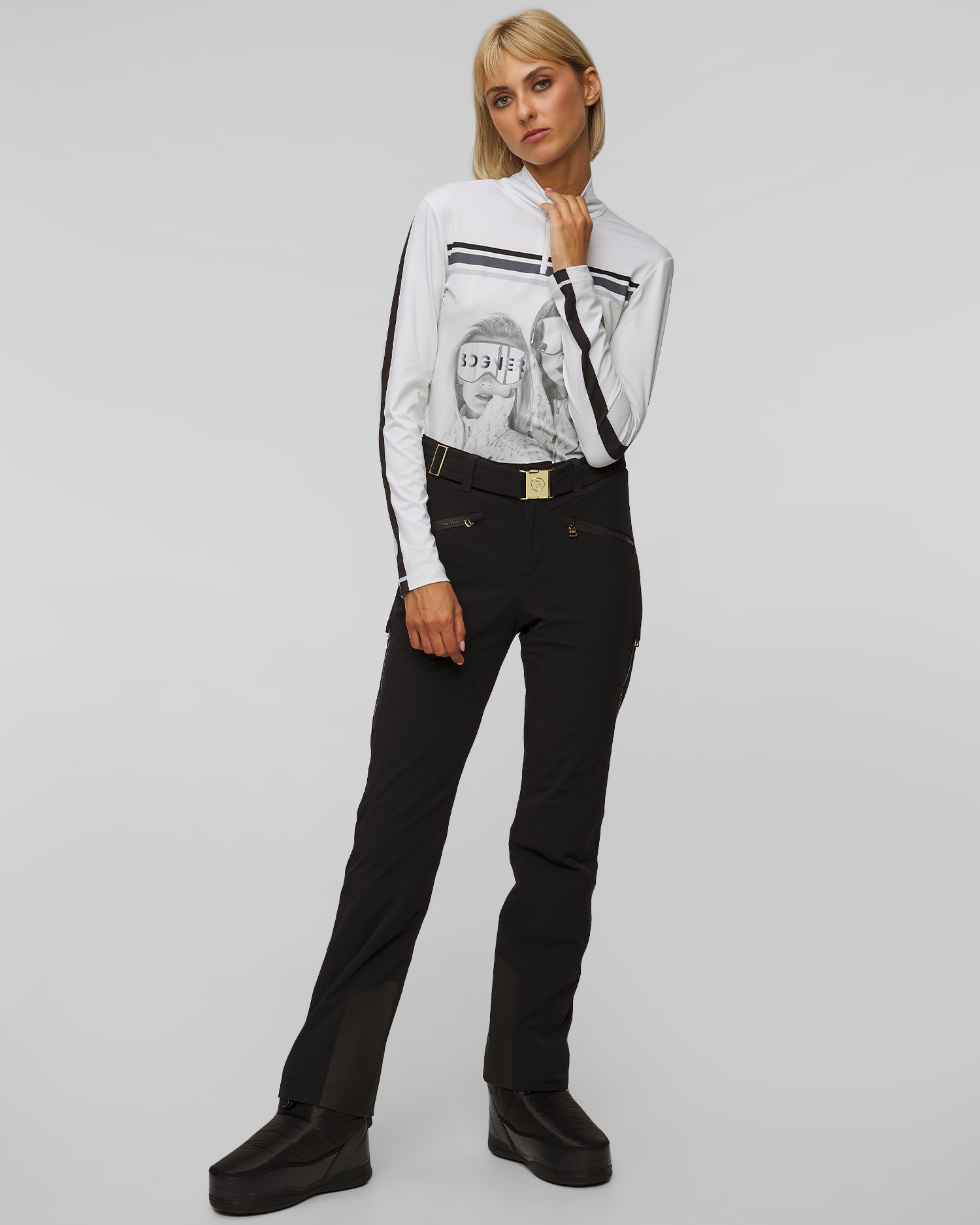 Czarne spodnie narciarskie damskie BOGNER Ilka