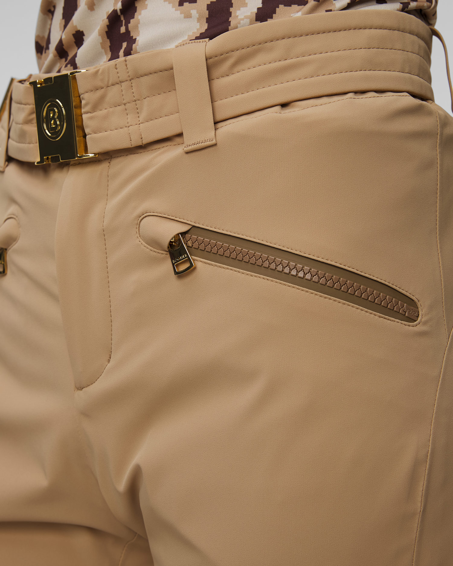 Beżowe spodnie narciarskie damskie BOGNER Ilka