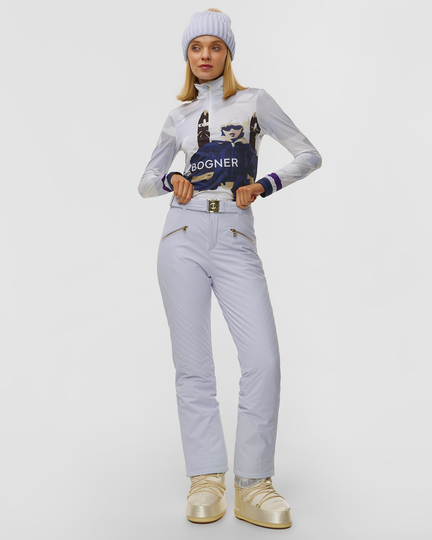 Světle modré dámské lyžařské kalhoty BOGNER Franzi-T