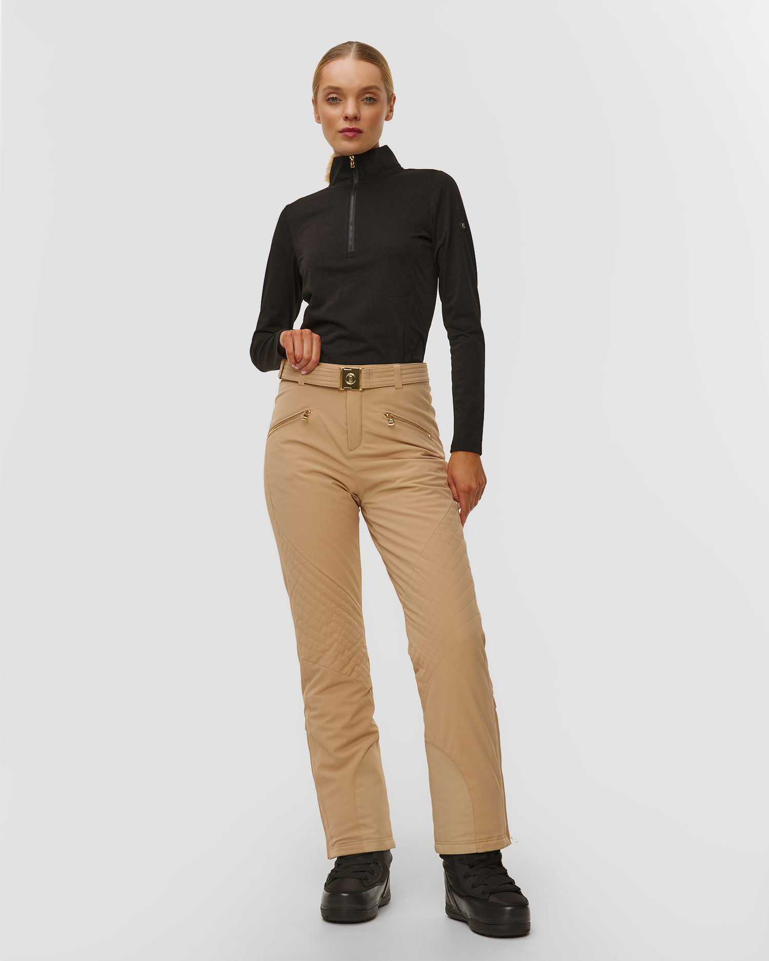 Brązowe spodnie narciarskie damskie BOGNER Franzi-T