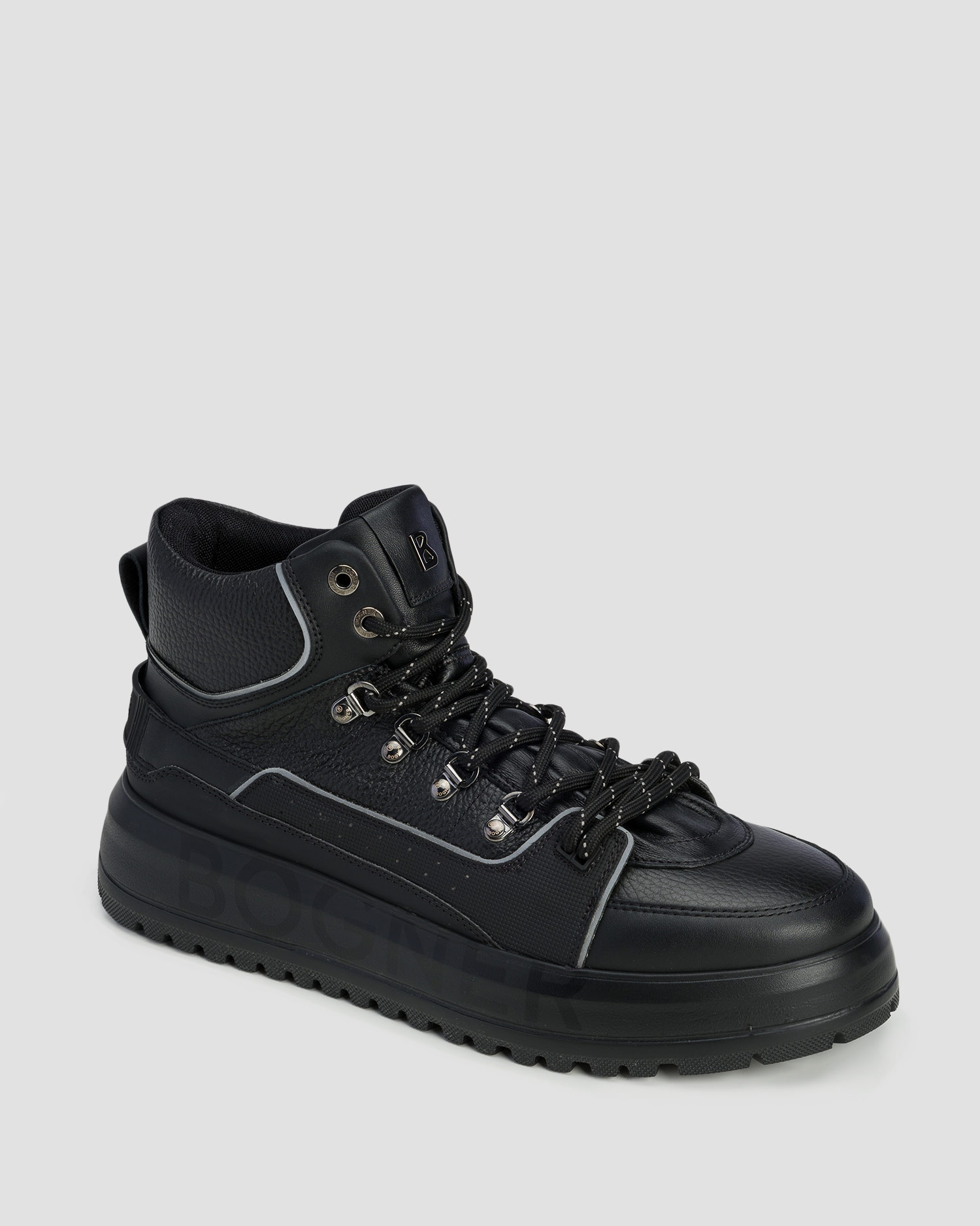 BOGNER Antwerp M7A Leder-Winterstiefel für Herren in Schwarz