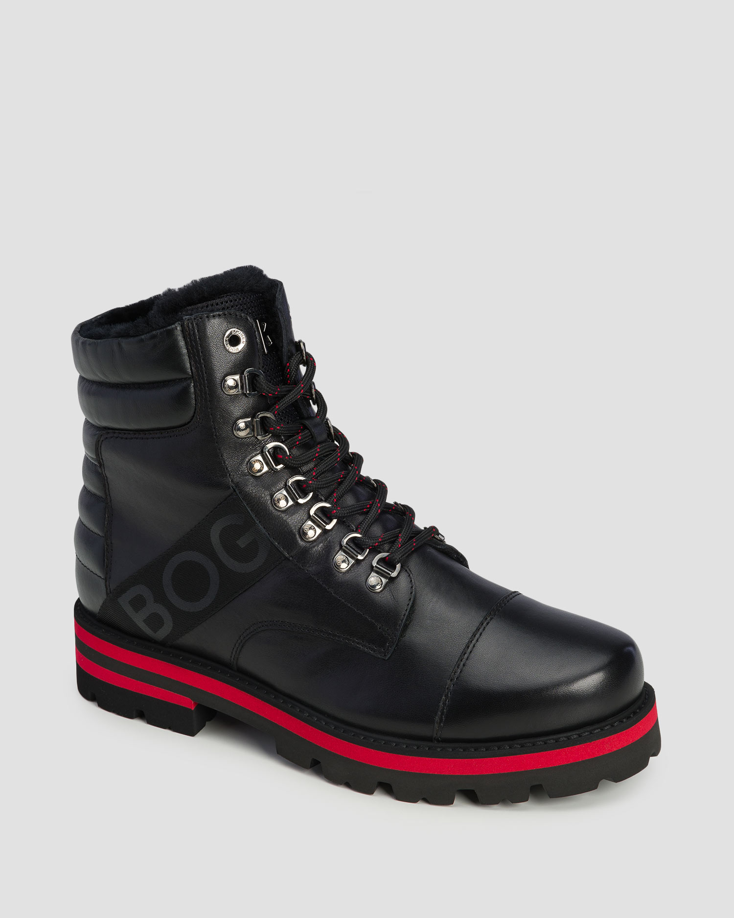 BOGNER Courchevel 24A Winterstiefel aus Leder für Herren in Schwarz