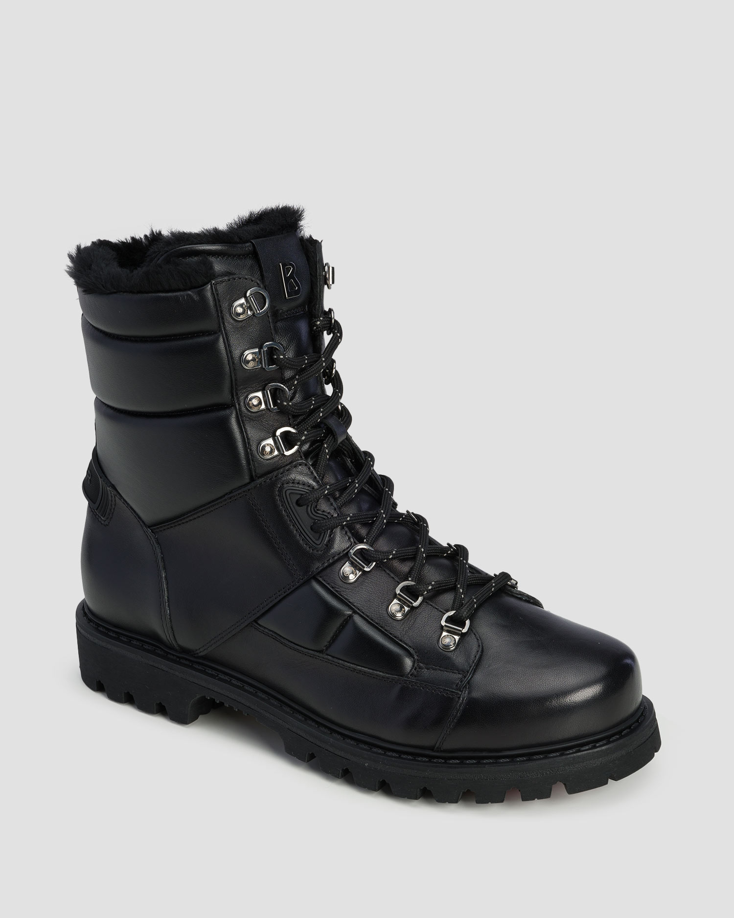 BOGNER Helsinki S 19 A Leder-Schneestiefel für Herren in Schwarz