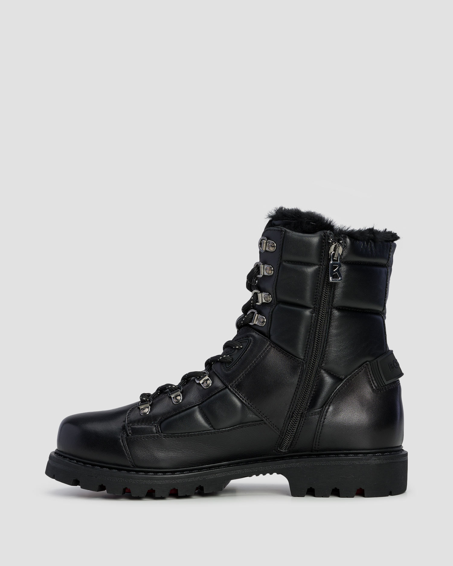 BOGNER Helsinki S 19 A Leder-Schneestiefel für Herren in Schwarz