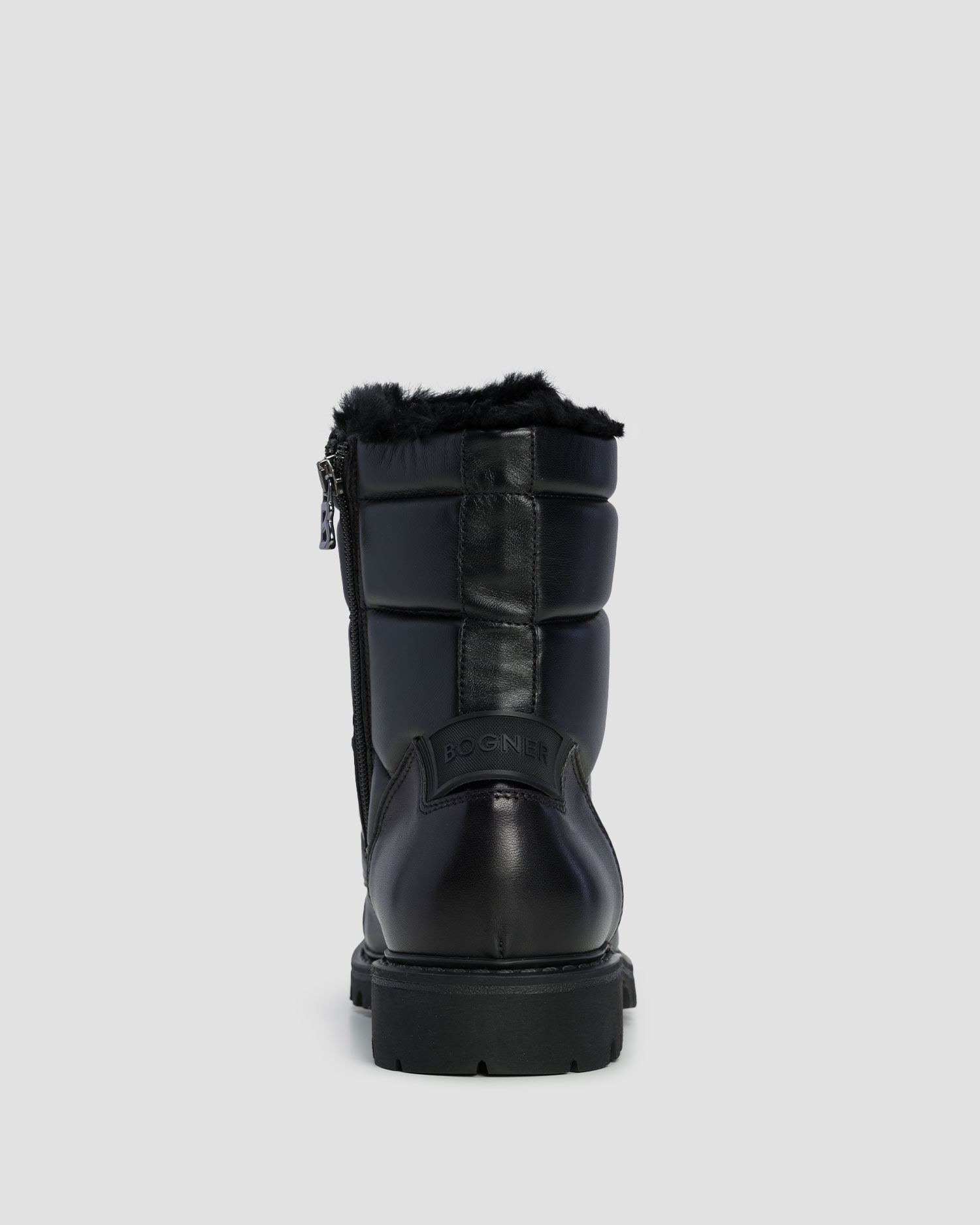 BOGNER Helsinki S 19 A Leder-Schneestiefel für Herren in Schwarz