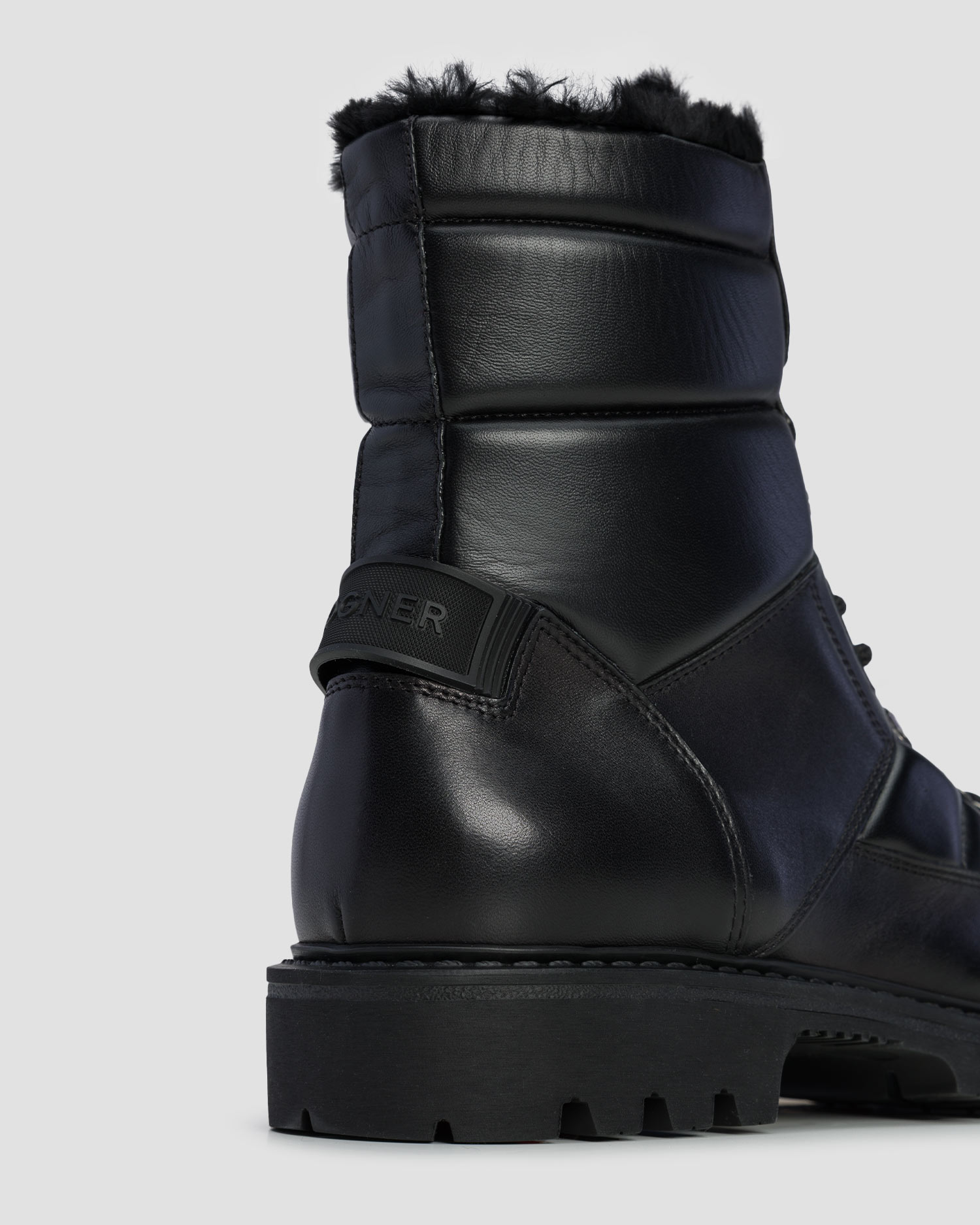 BOGNER Helsinki S 19 A Leder-Schneestiefel für Herren in Schwarz