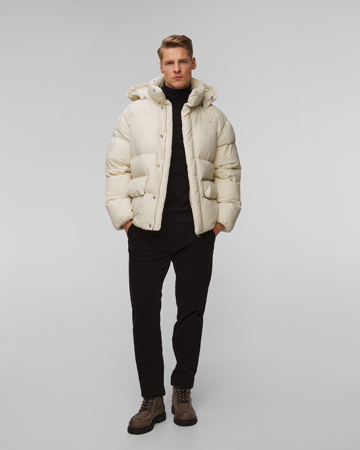 Wysokie buty skórzane męskie BOGNER Helsinki S 25 B taupe