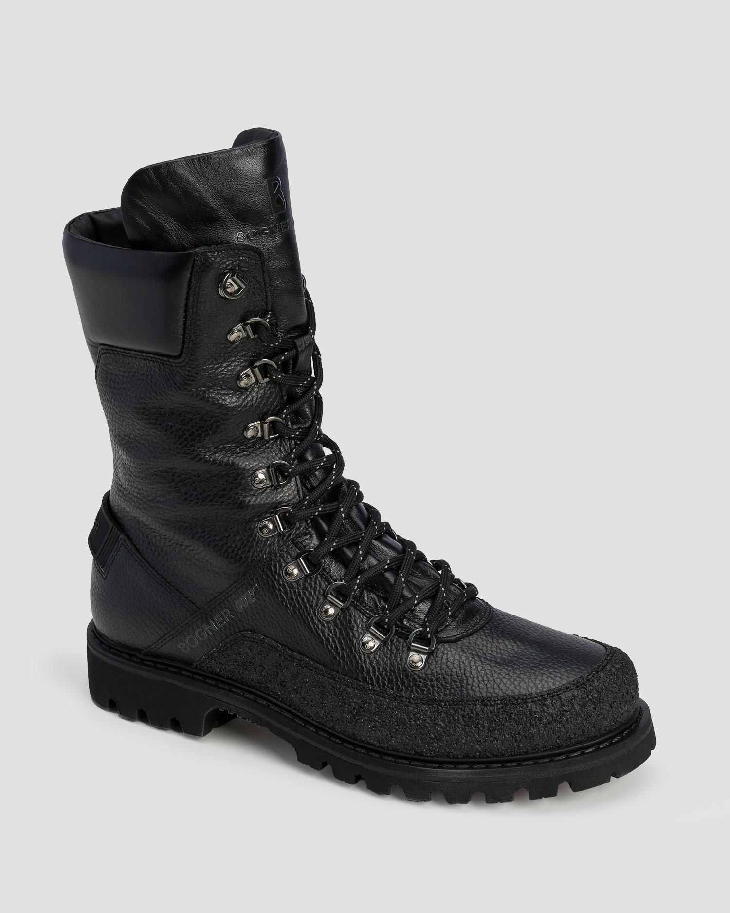 Men's high leather boots BOGNER x Bond 007 Helsinki black
