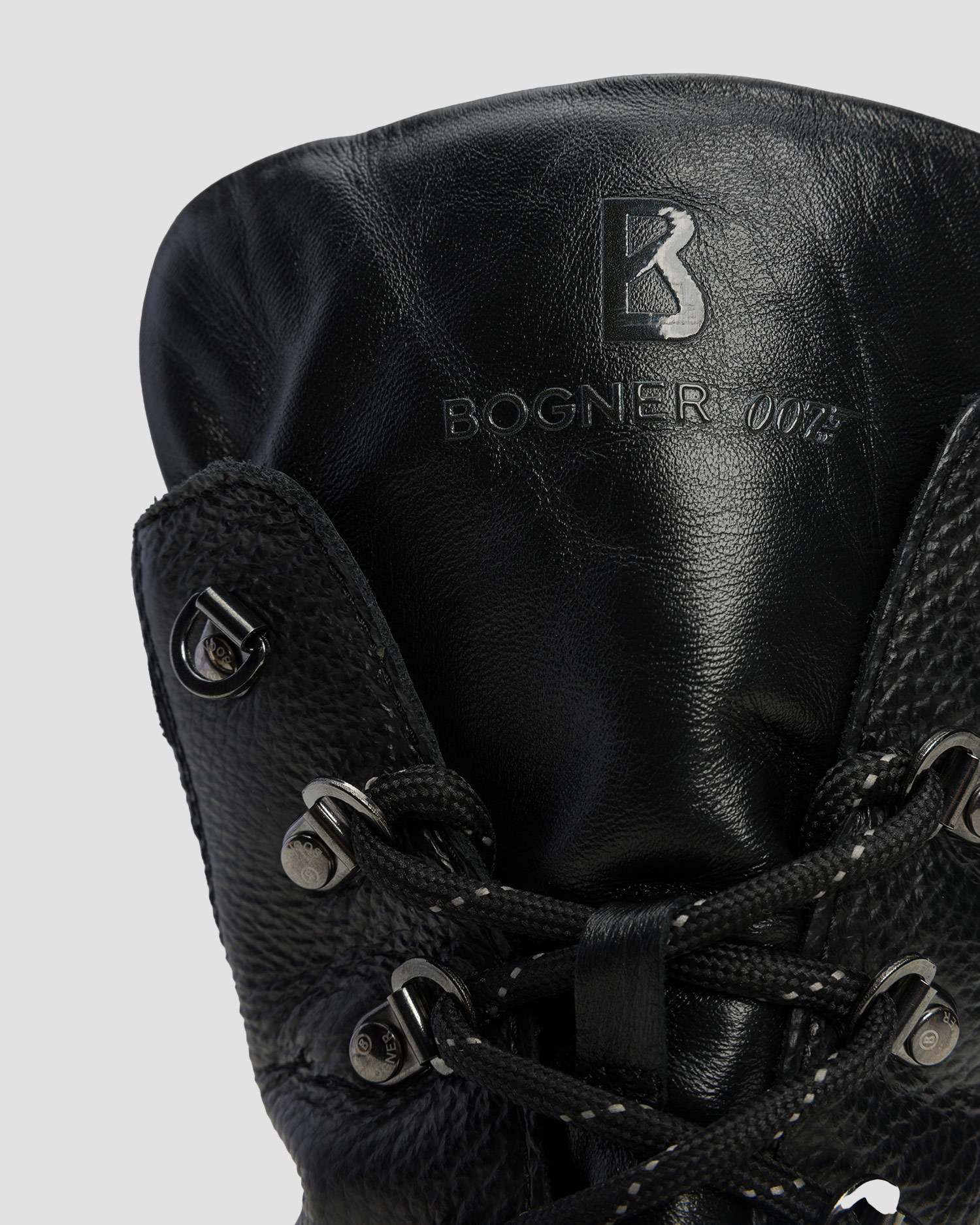 Men's high leather boots BOGNER x Bond 007 Helsinki black