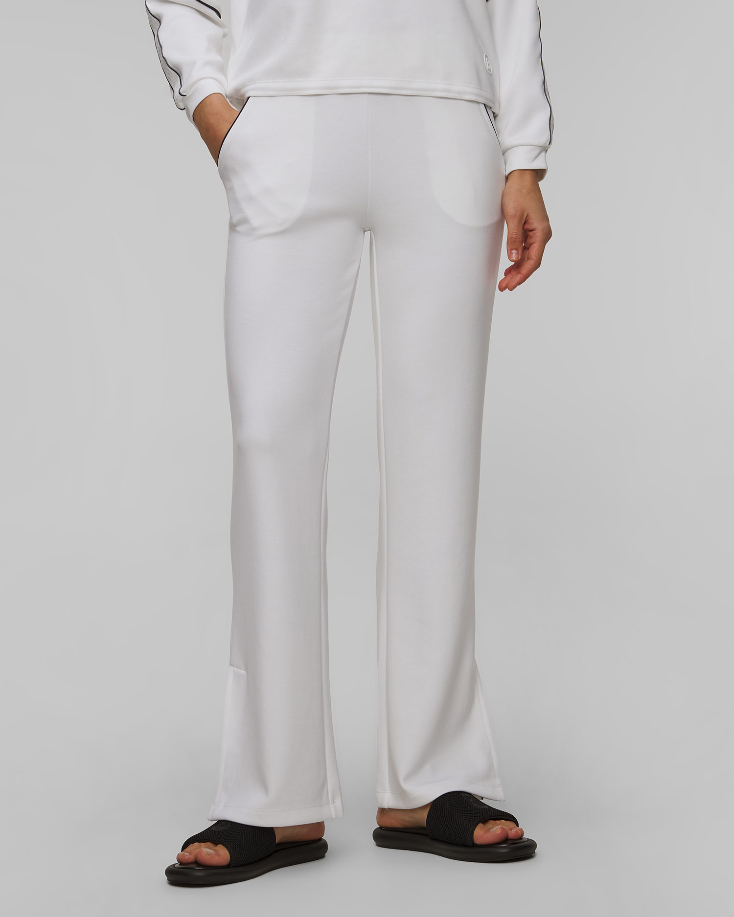 Pantalon de survêtement blanc avec modal pour femmes BOGNER Lenia