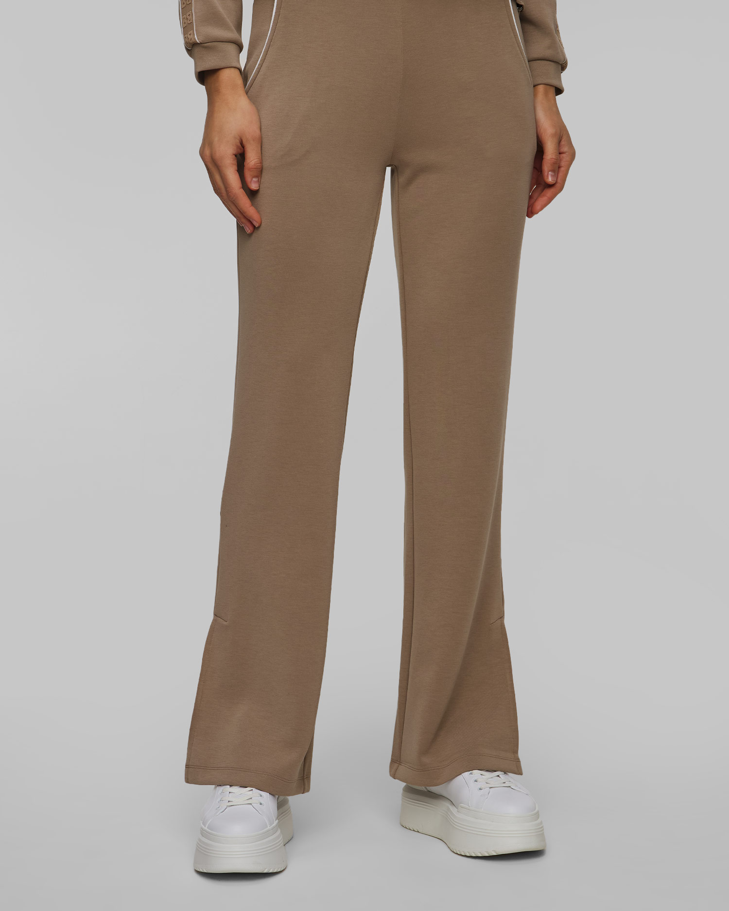 Pantalon de survêtement marron avec modal pour femmes BOGNER Lenia